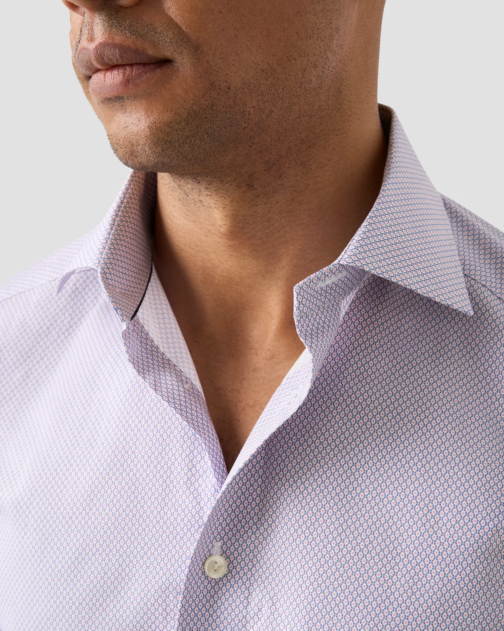 Eton - pink micro print signature twill shirt