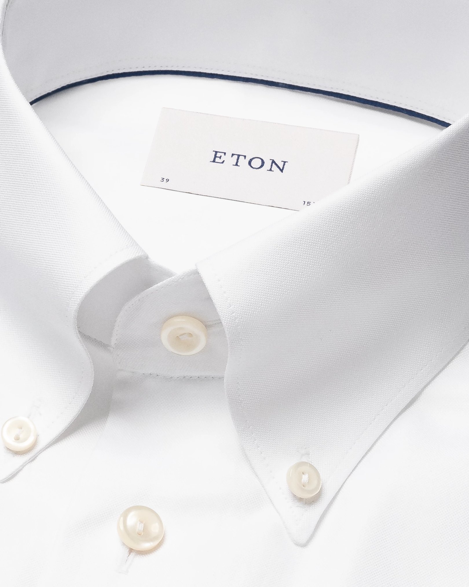 Eton - white solid wrinkle free oxford