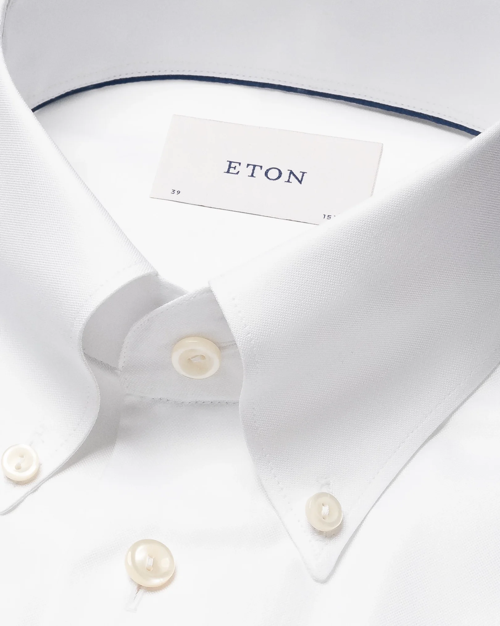 Eton - white solid wrinkle free oxford