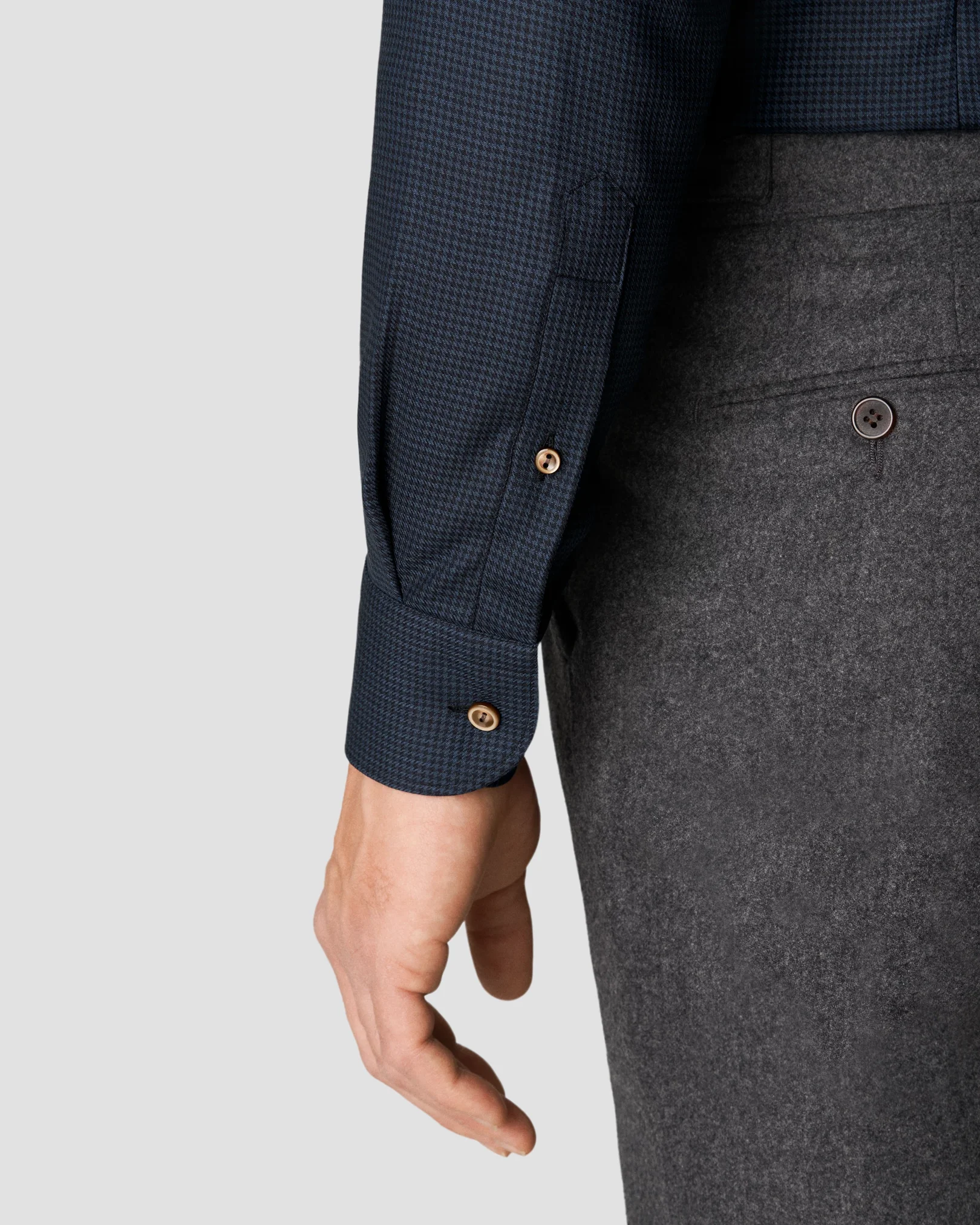 Eton - dark blue merino shirt