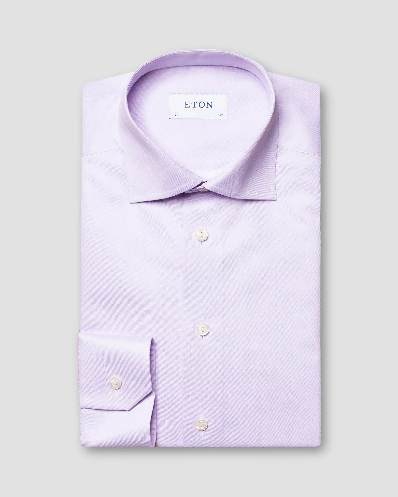 Eton - light purple signature twill cutaway shirt