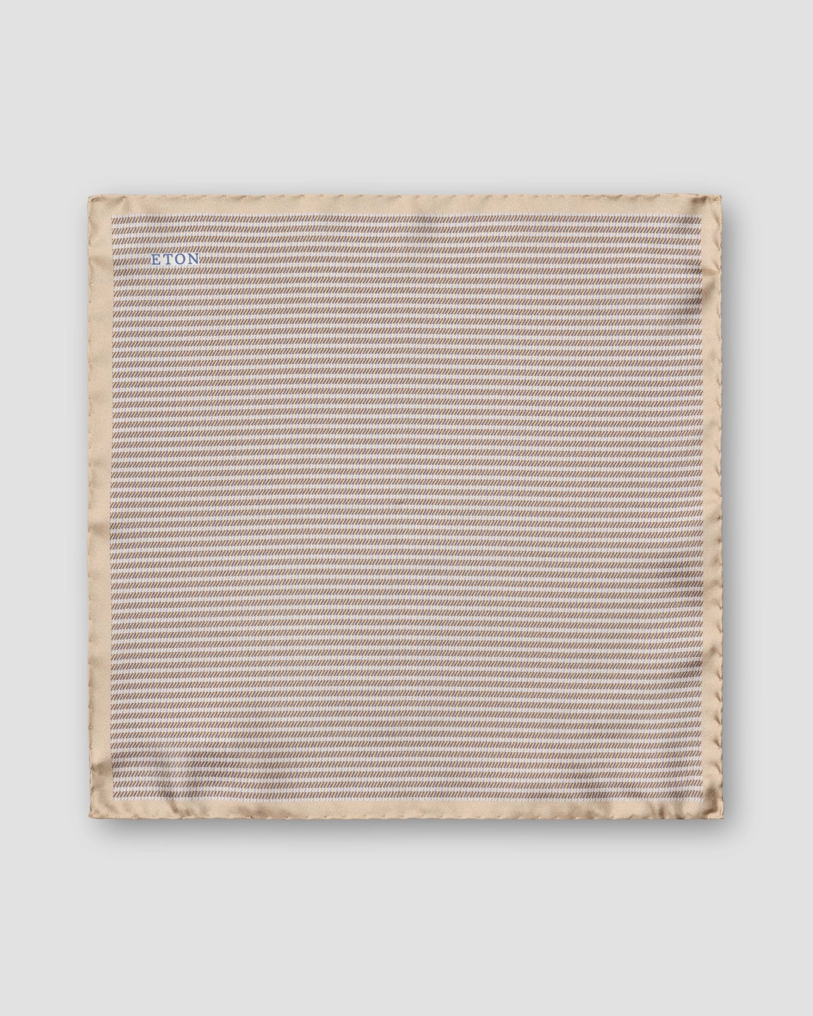 Eton - beige striped pocket square