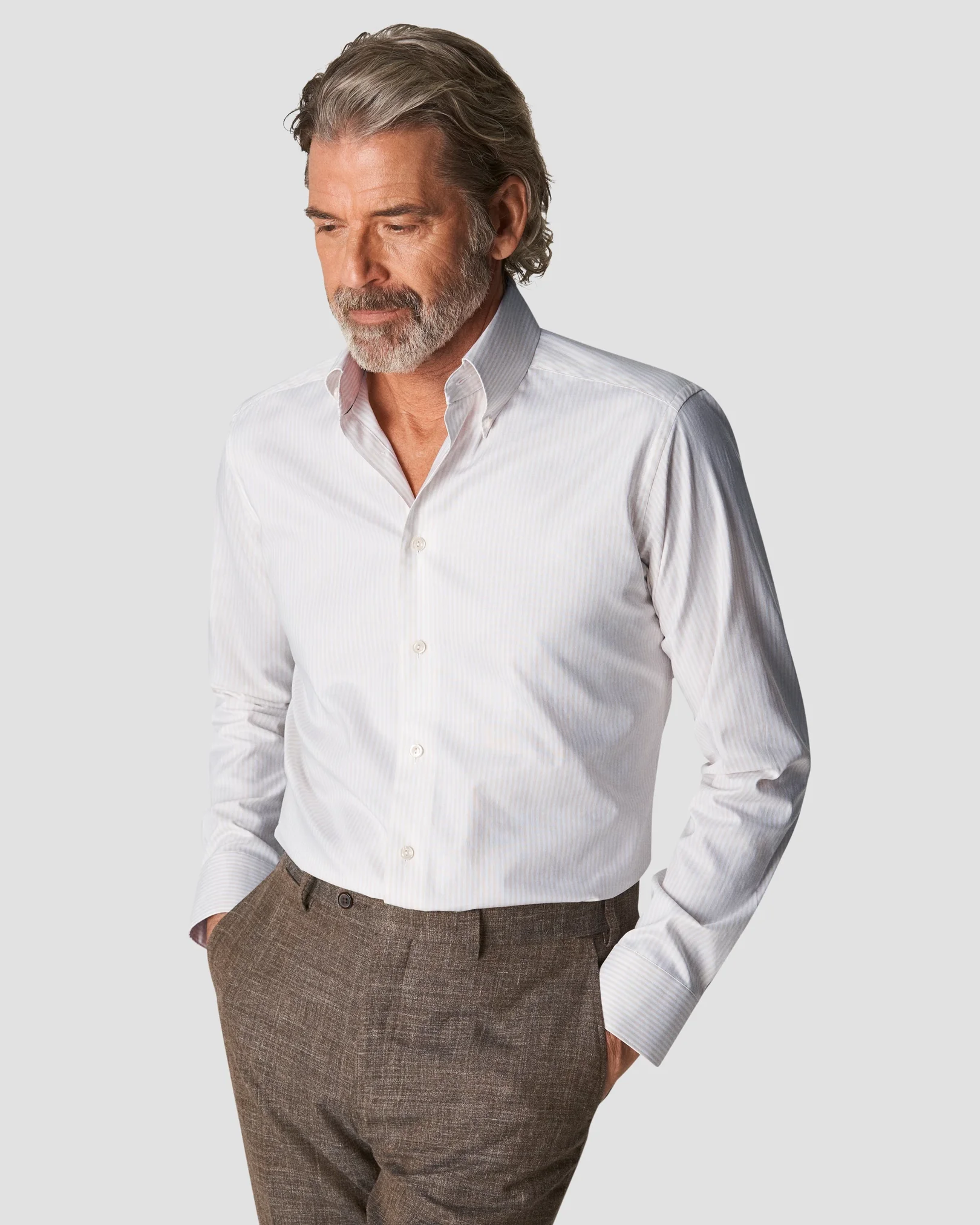 Eton - beige fine oxford