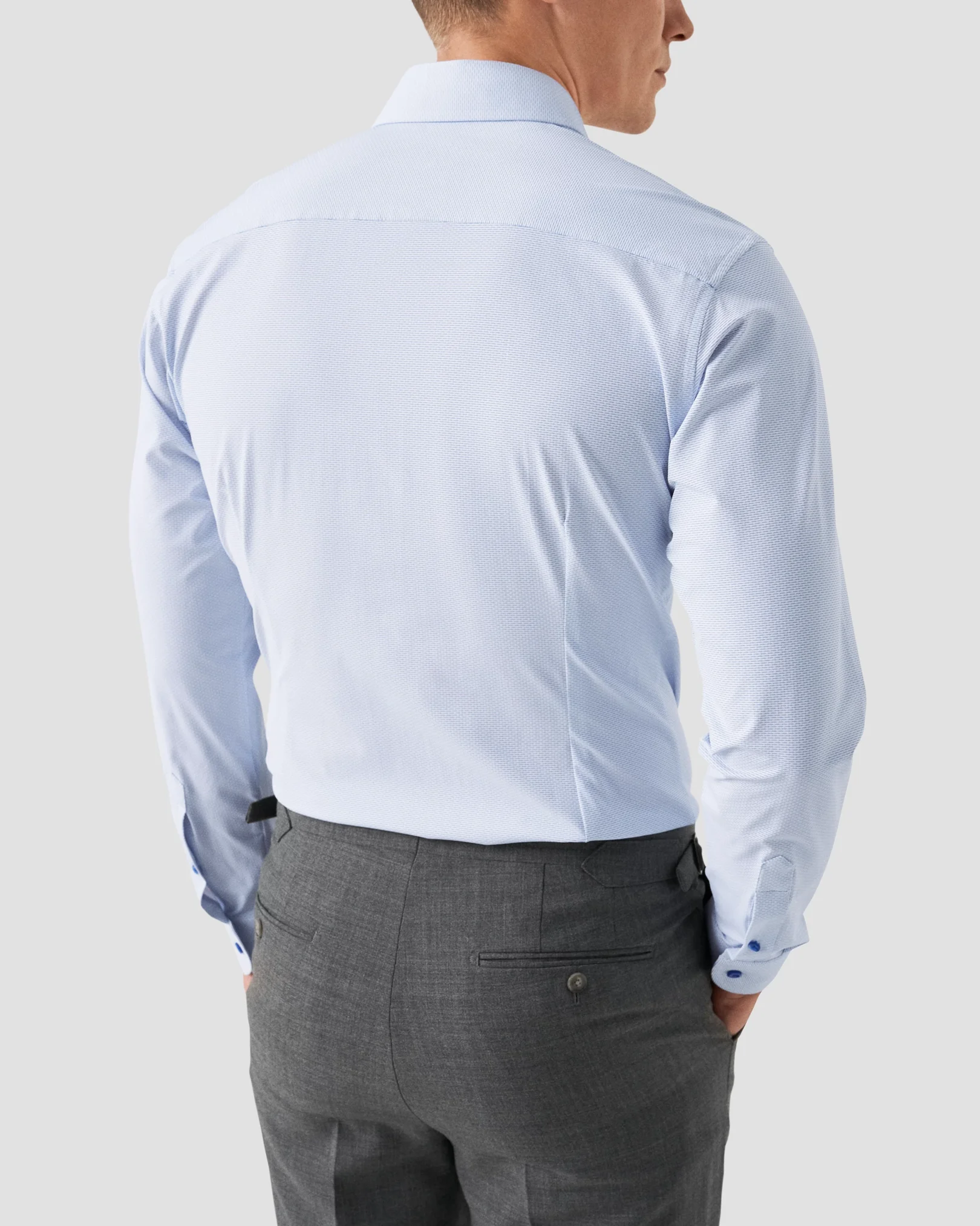 Eton - mid blue strech twill