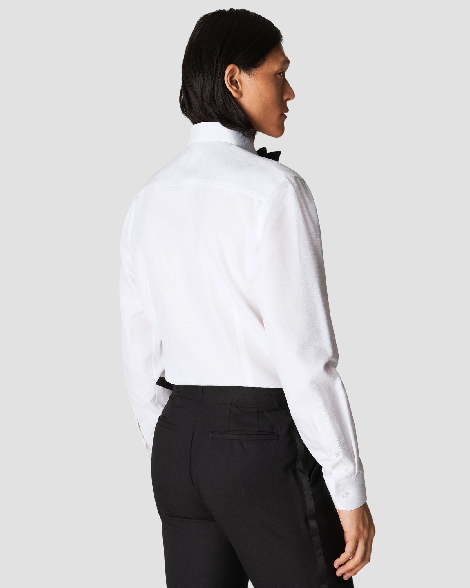 Eton - white jacquard moderate