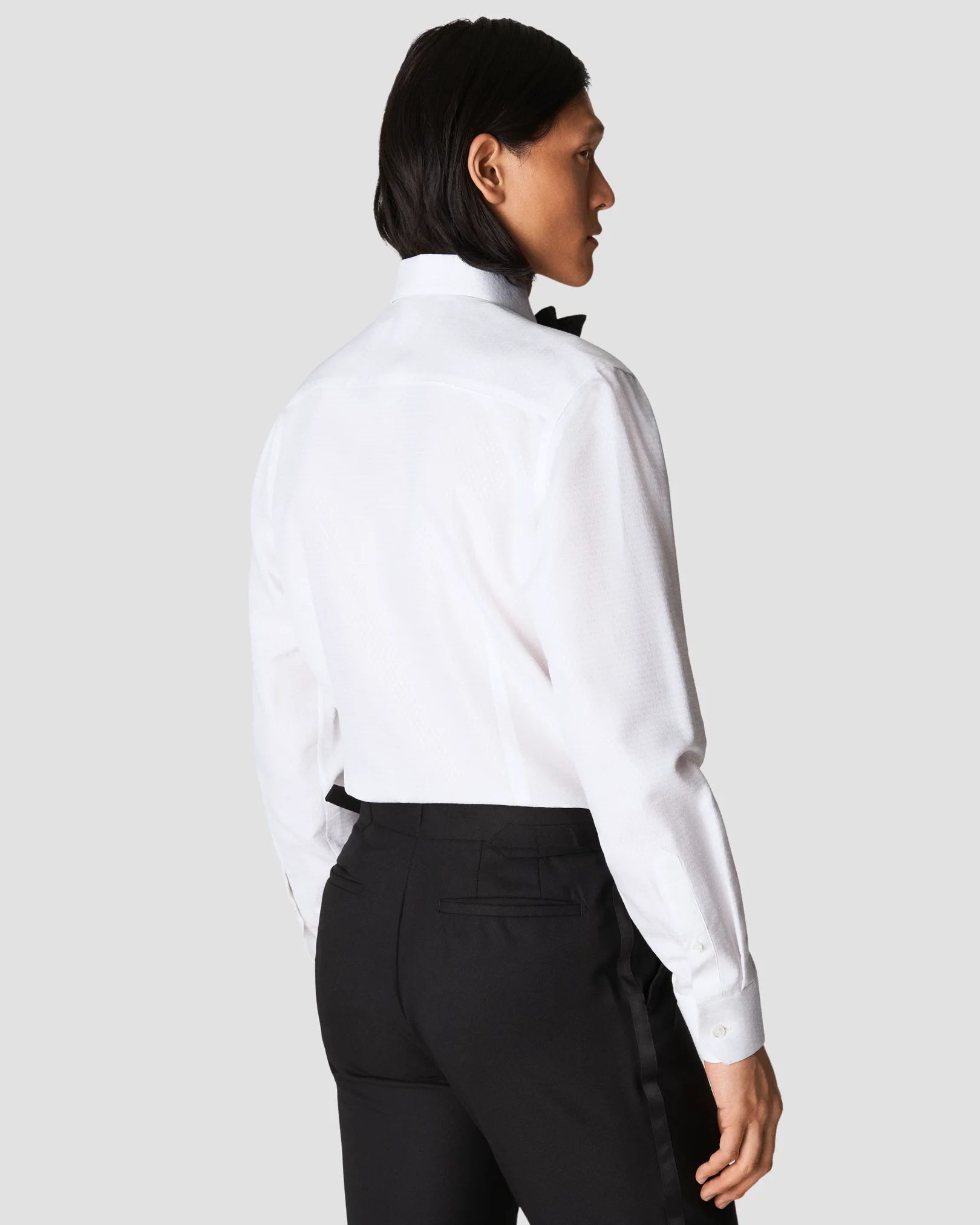 Eton - white jacquard moderate