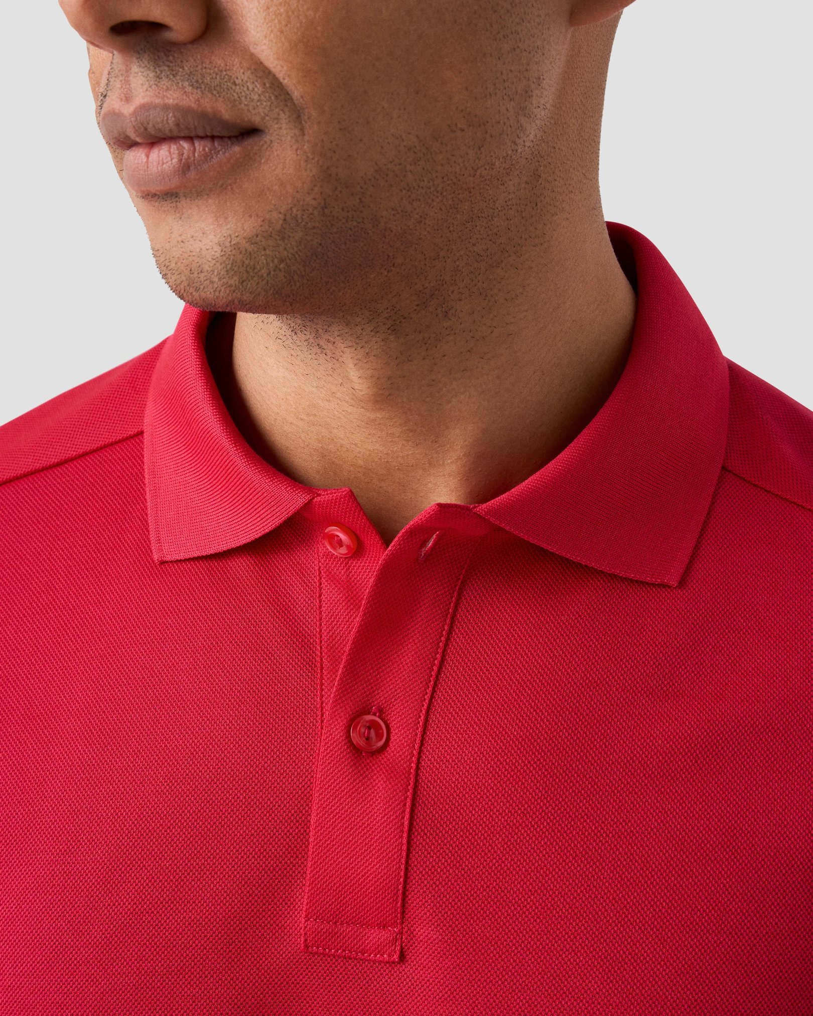 Eton - red filo di scozia solid pique