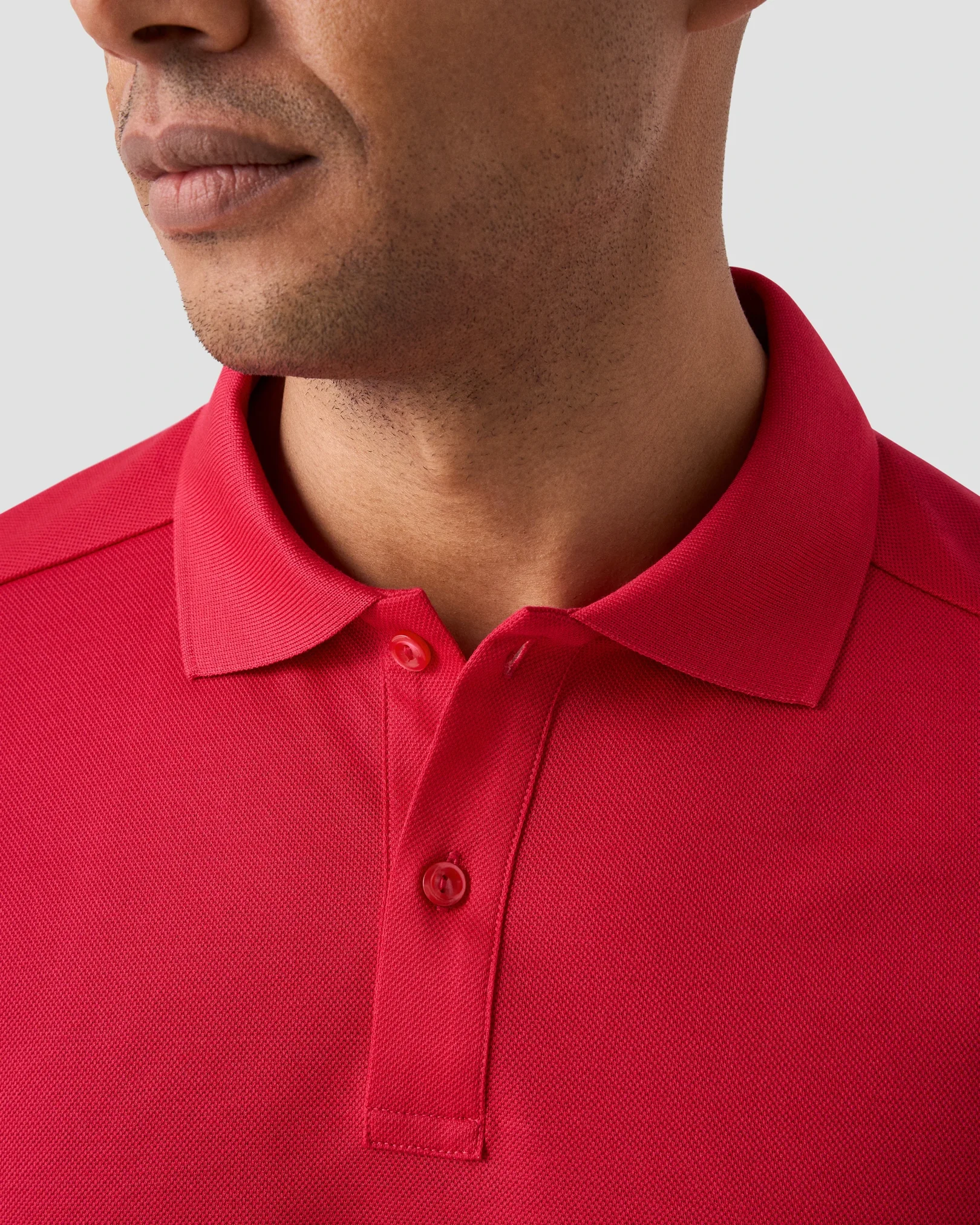 Eton - red filo di scozia solid pique