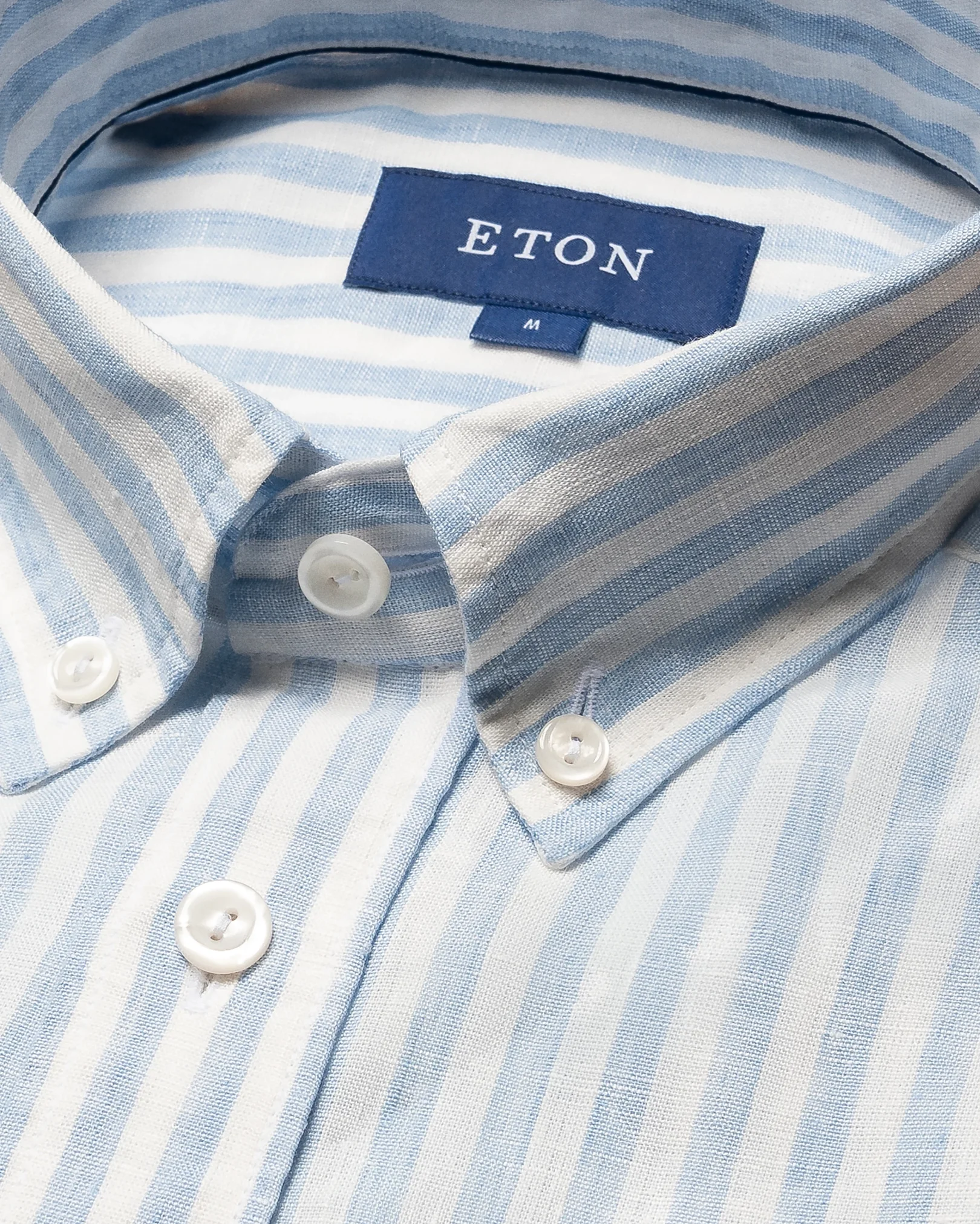 Eton - classic wide striped linen shirt