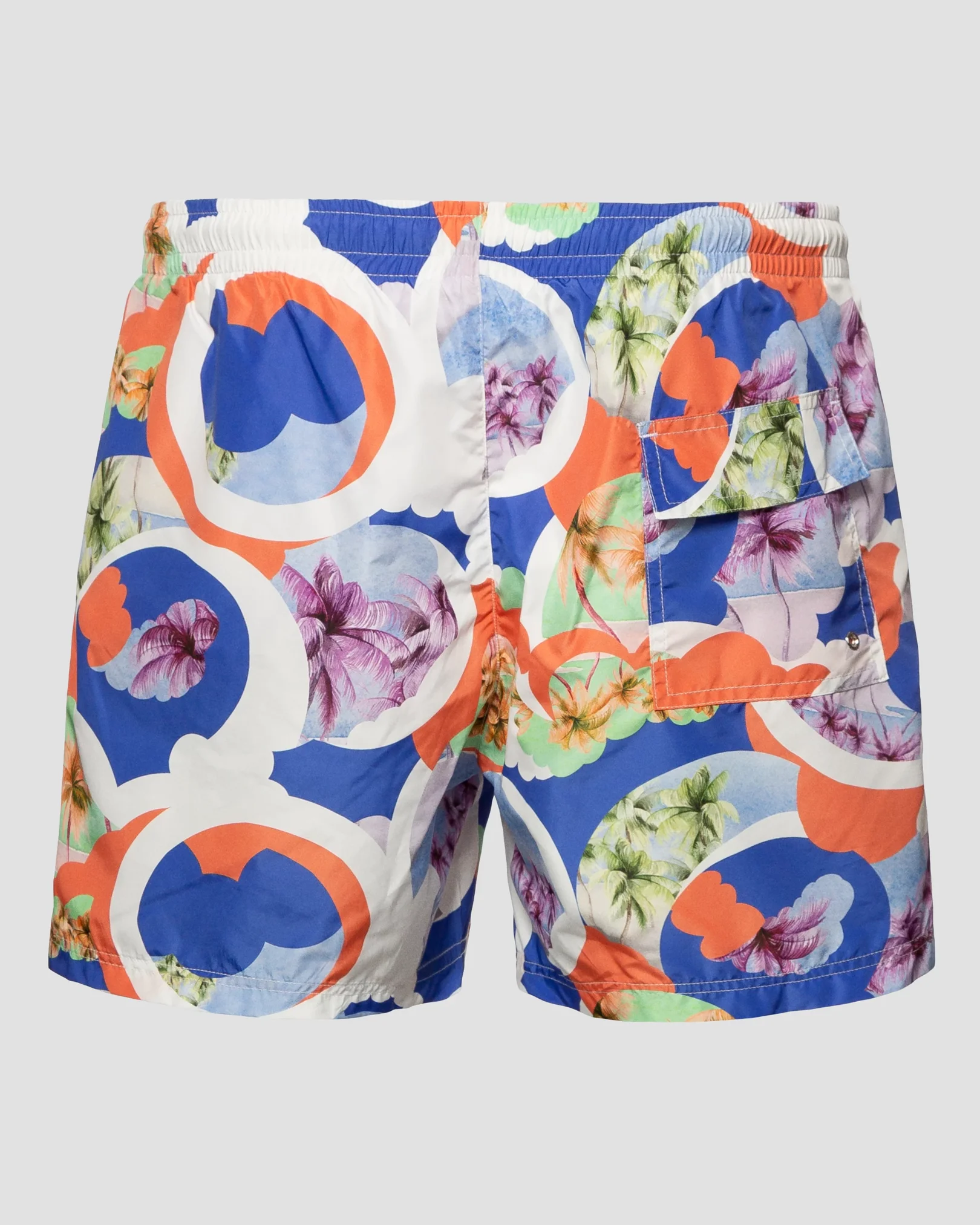 Eton - Blue Palm Print Swim Shorts– Recycled Polyester