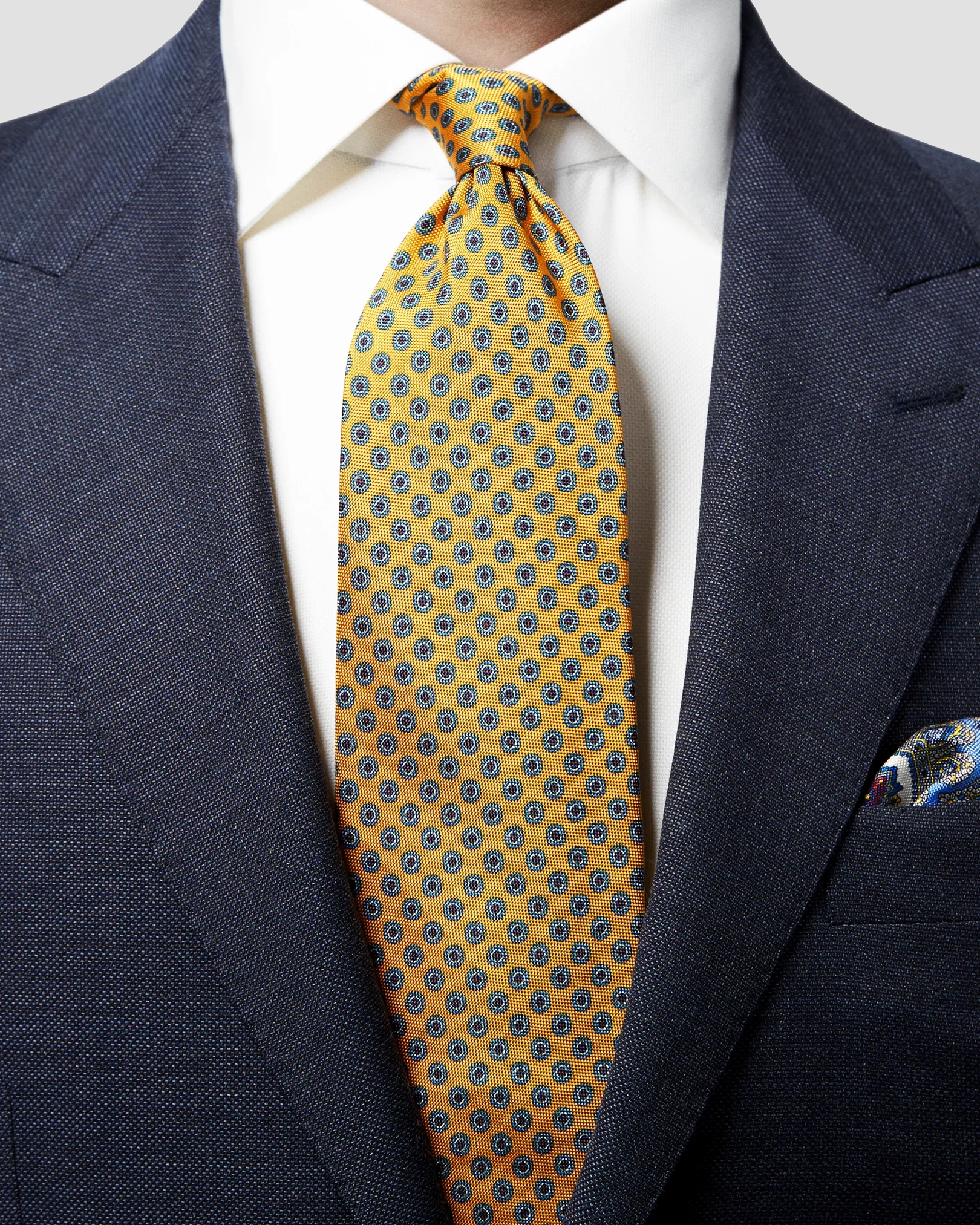 Eton - orange geometric tie