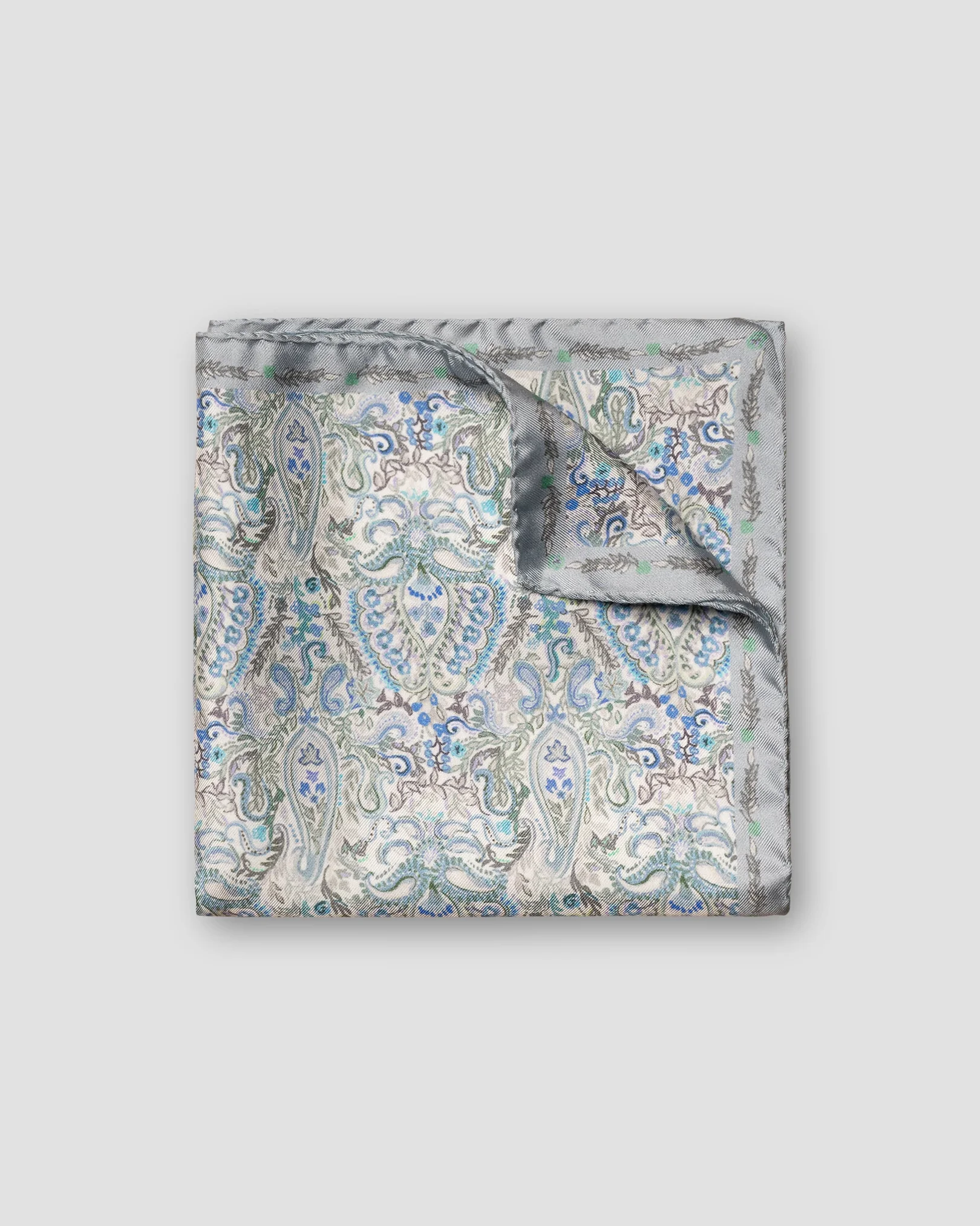 Eton - mid grey paisley motif