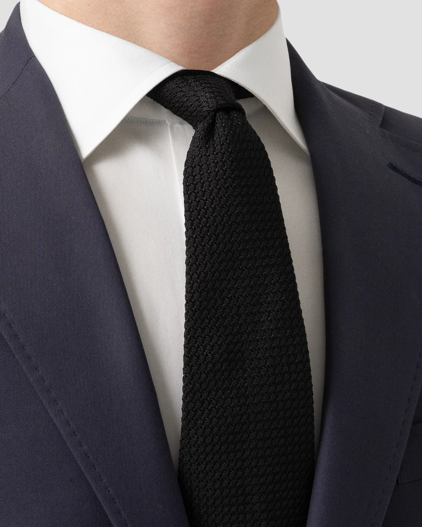 Eton - Black Grenadine Tie