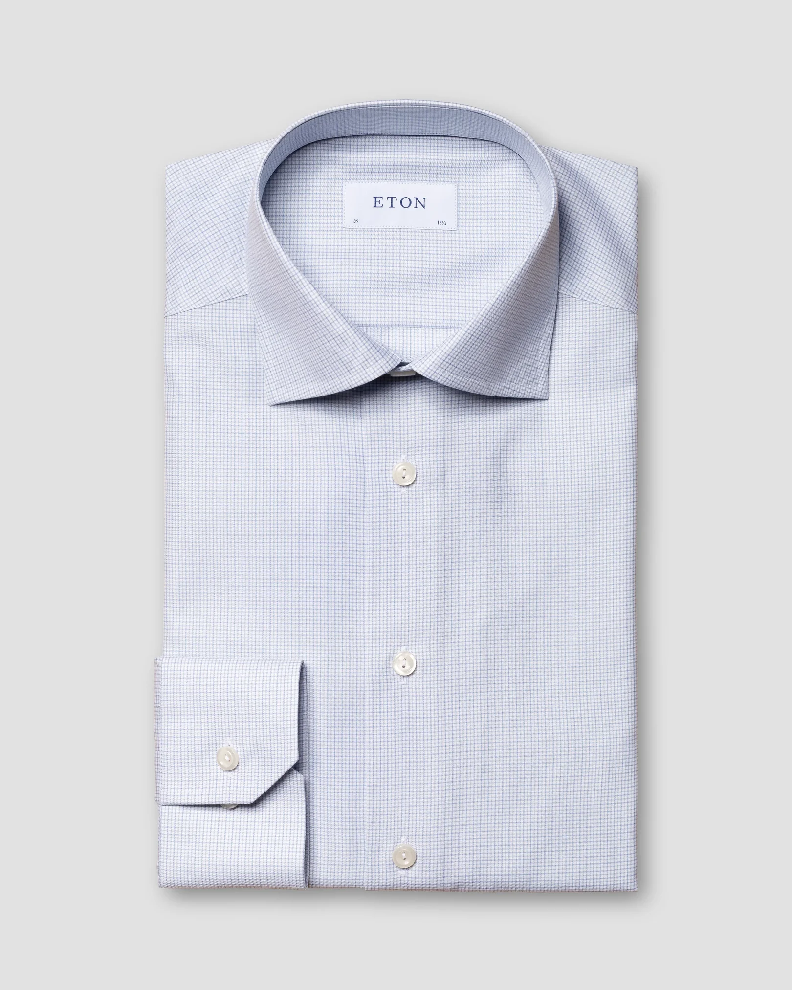 Eton - light blue cotton stretch