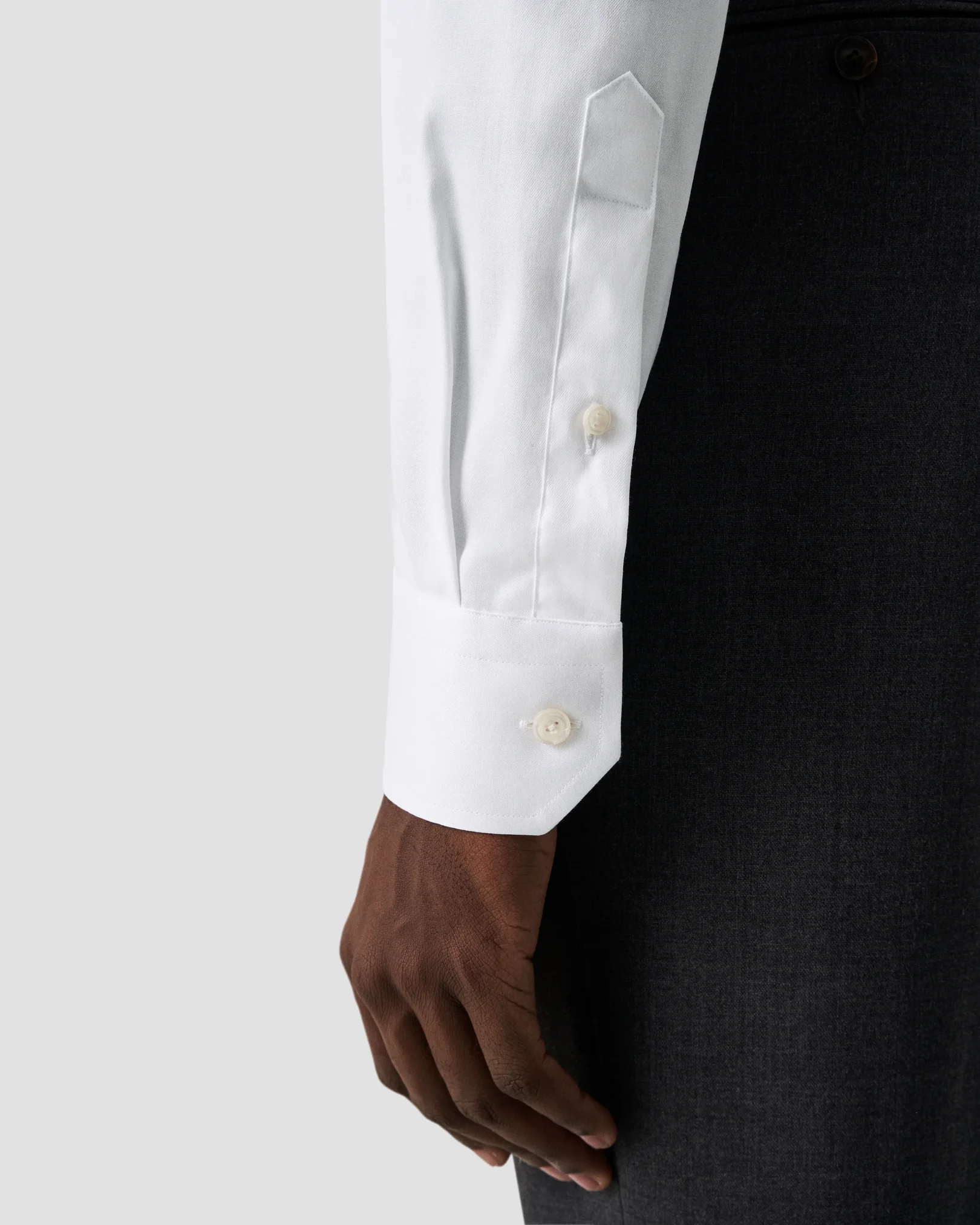 Eton - White Signature Twill Shirt – Extra Long Sleeves
