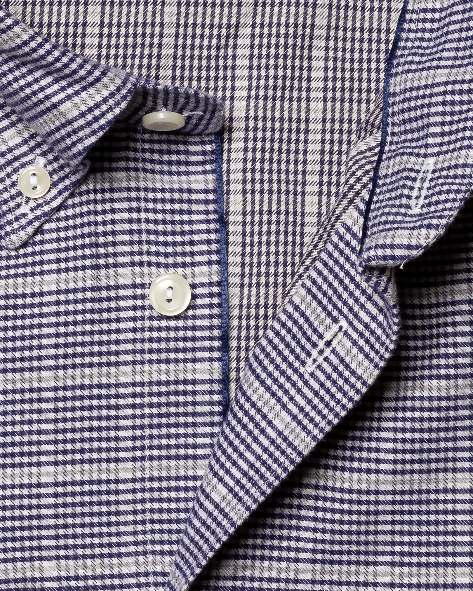 Eton - navy blue twill tencel flanne