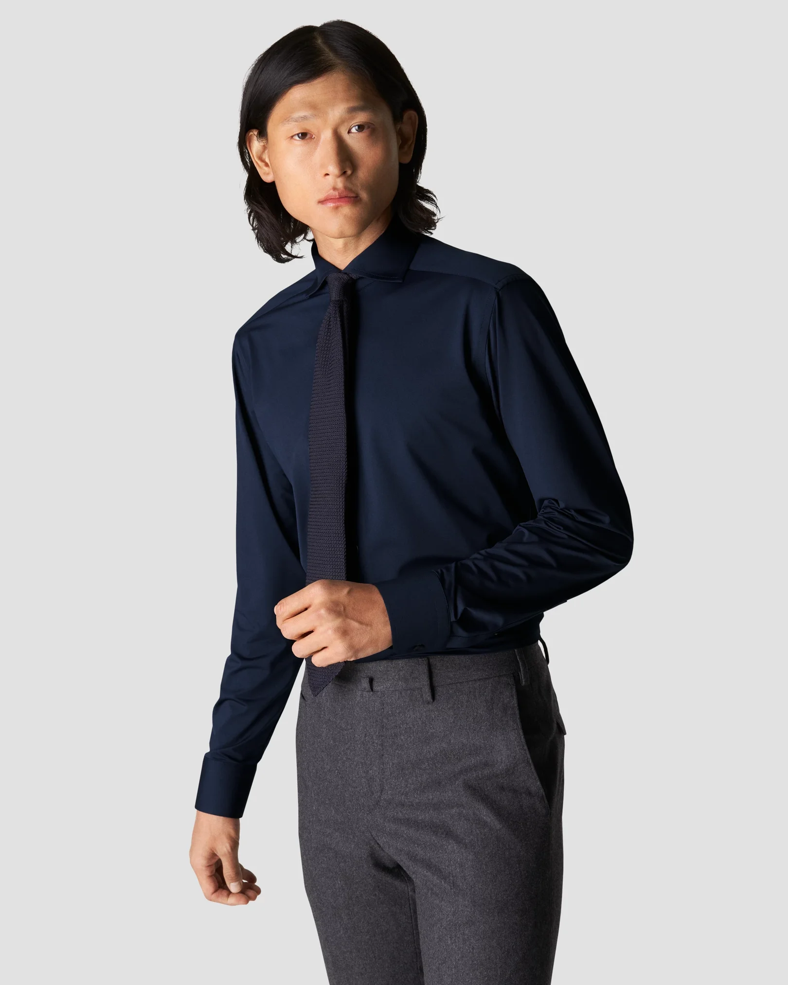 Eton - navy blue 4 way stretch