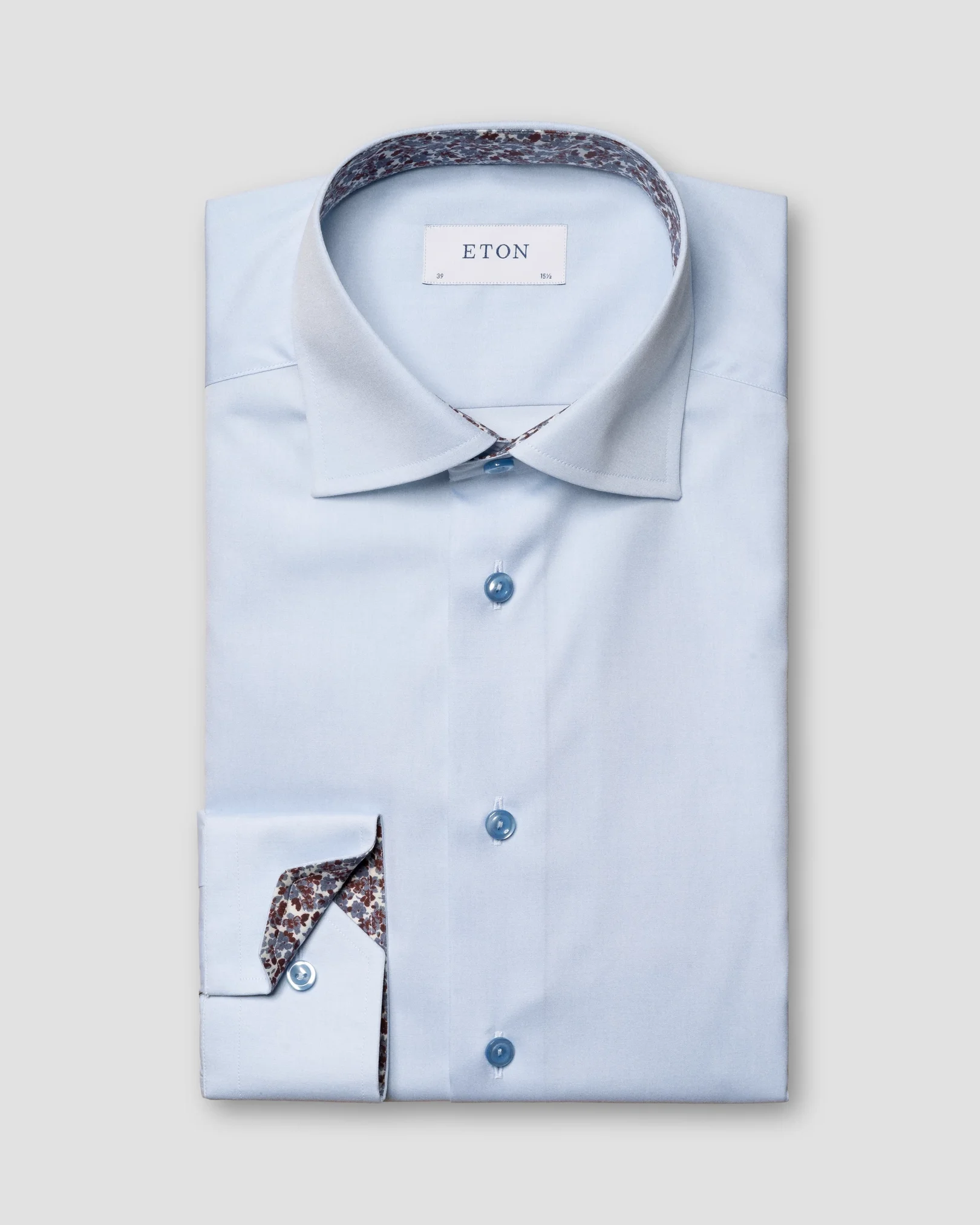 Eton - light blue poplin cutaway shirt