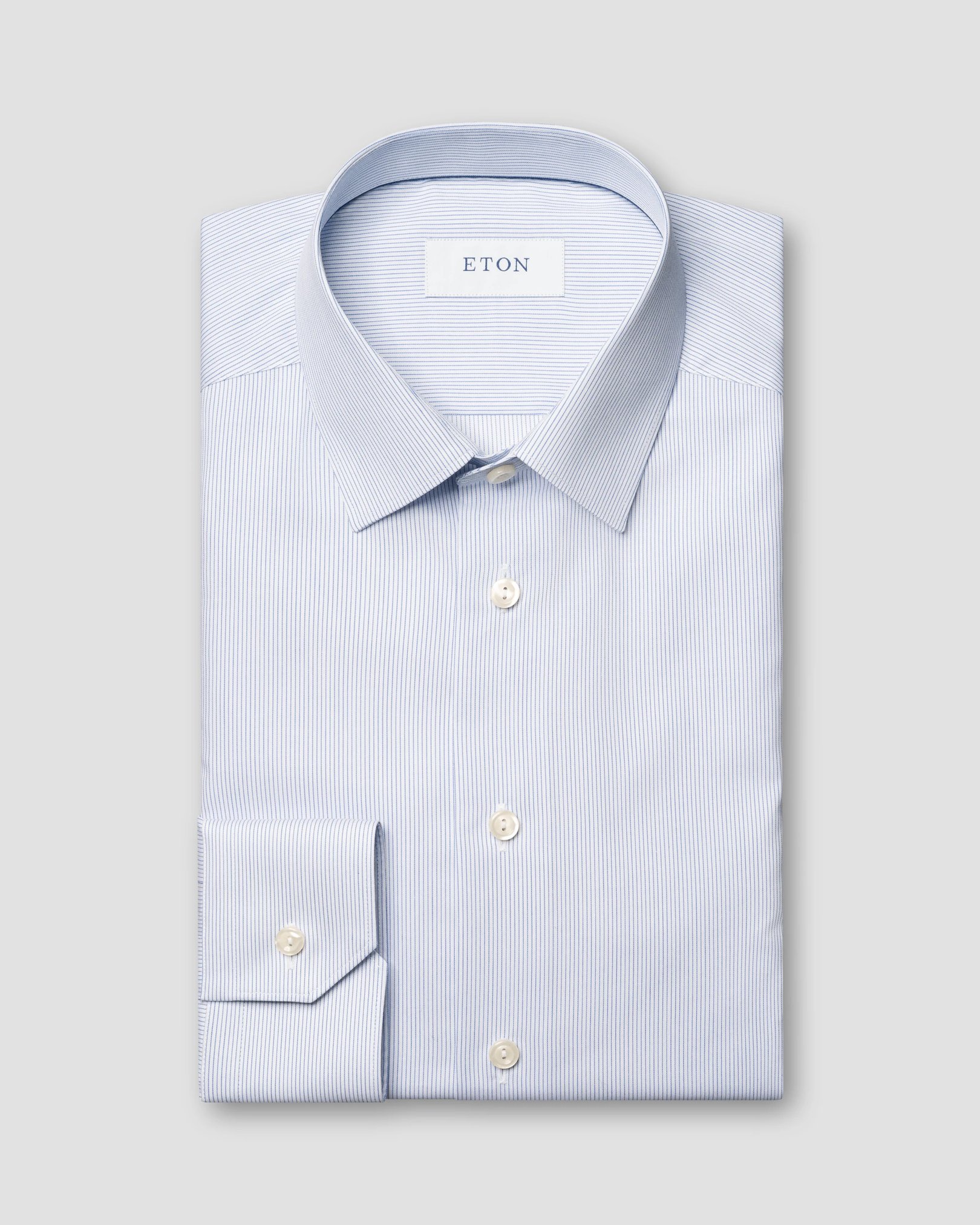 Eton - striped pointed collar shirt
