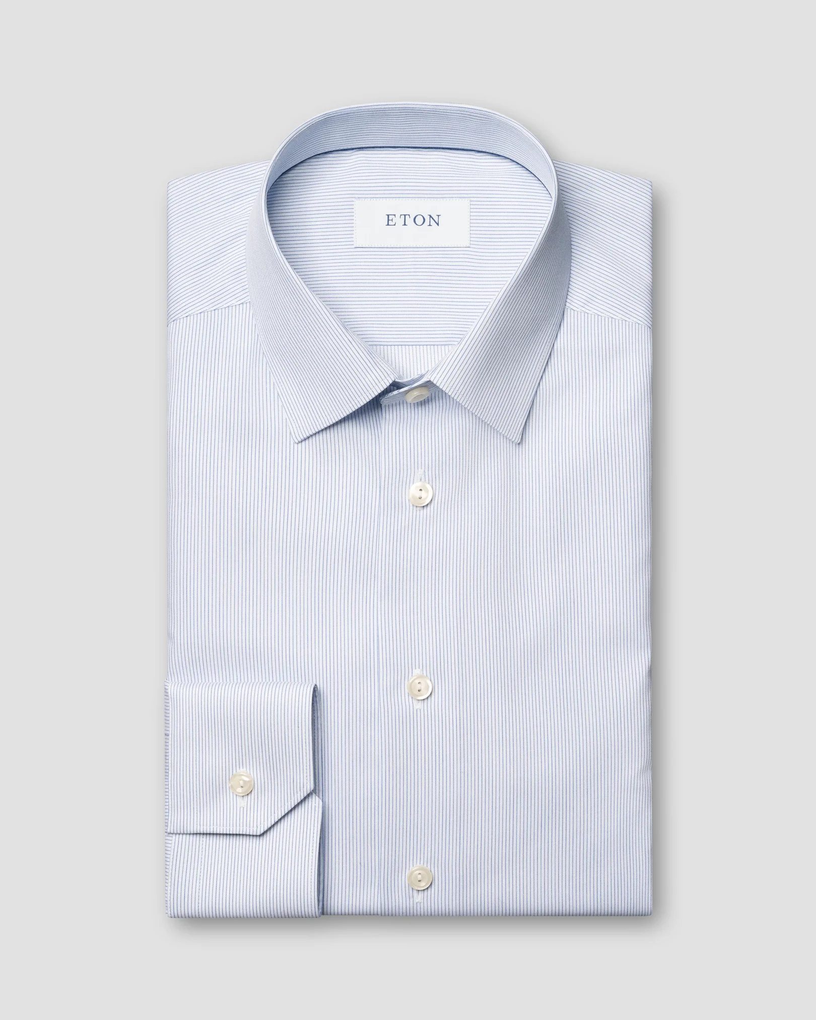 Eton - striped pointed collar shirt