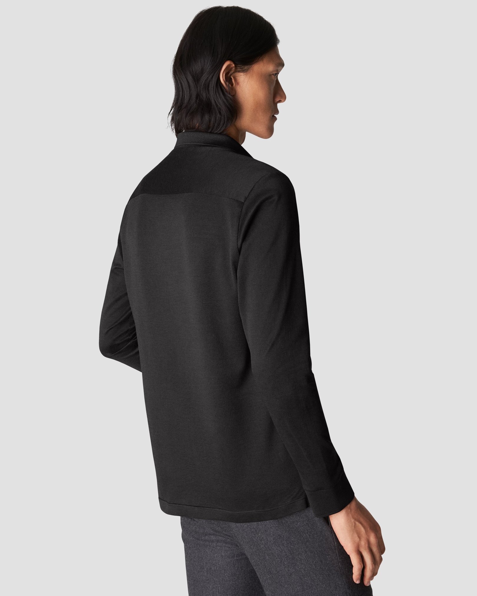 Eton - black knit jaquard knitted