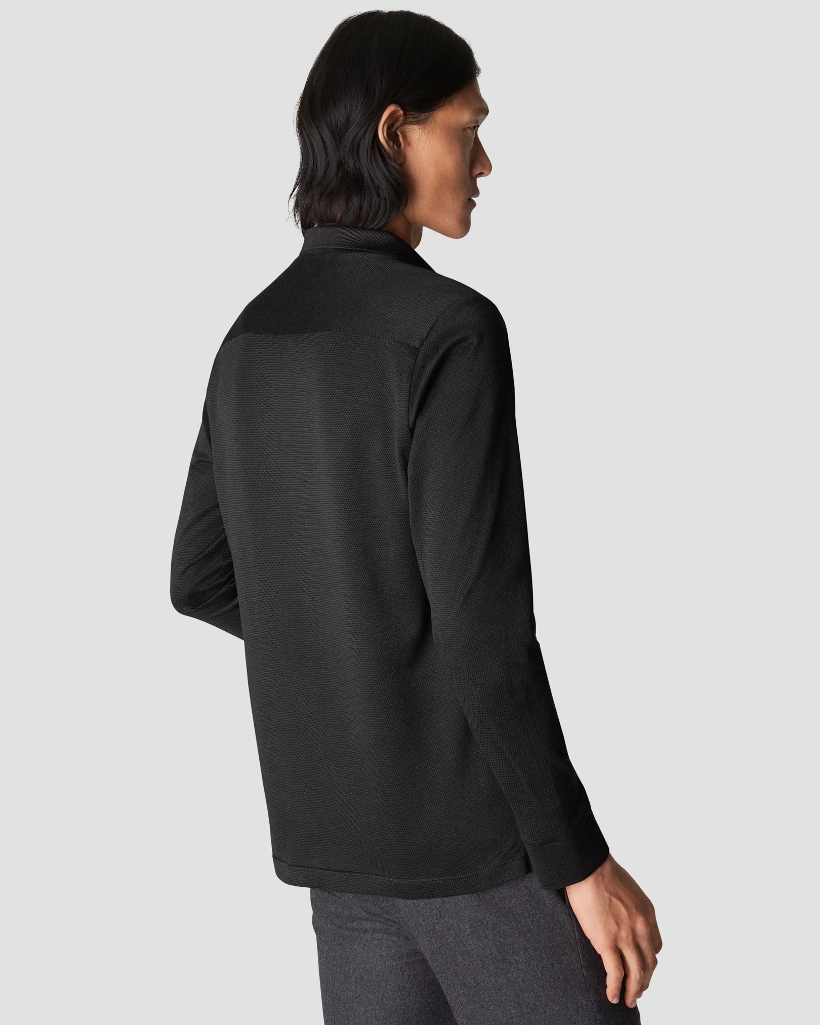 Eton - black knit jaquard knitted
