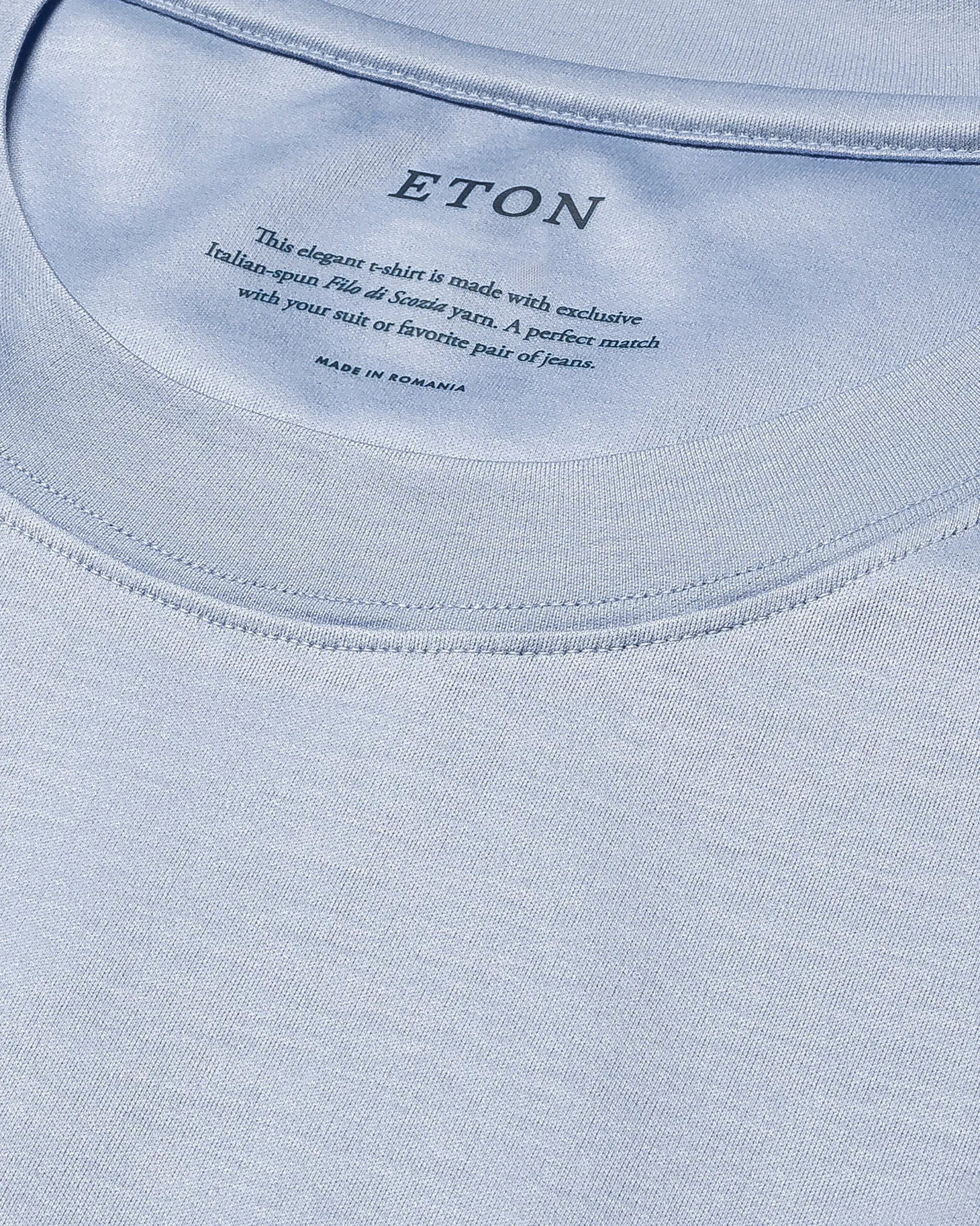 Eton - blue jersey t shirt