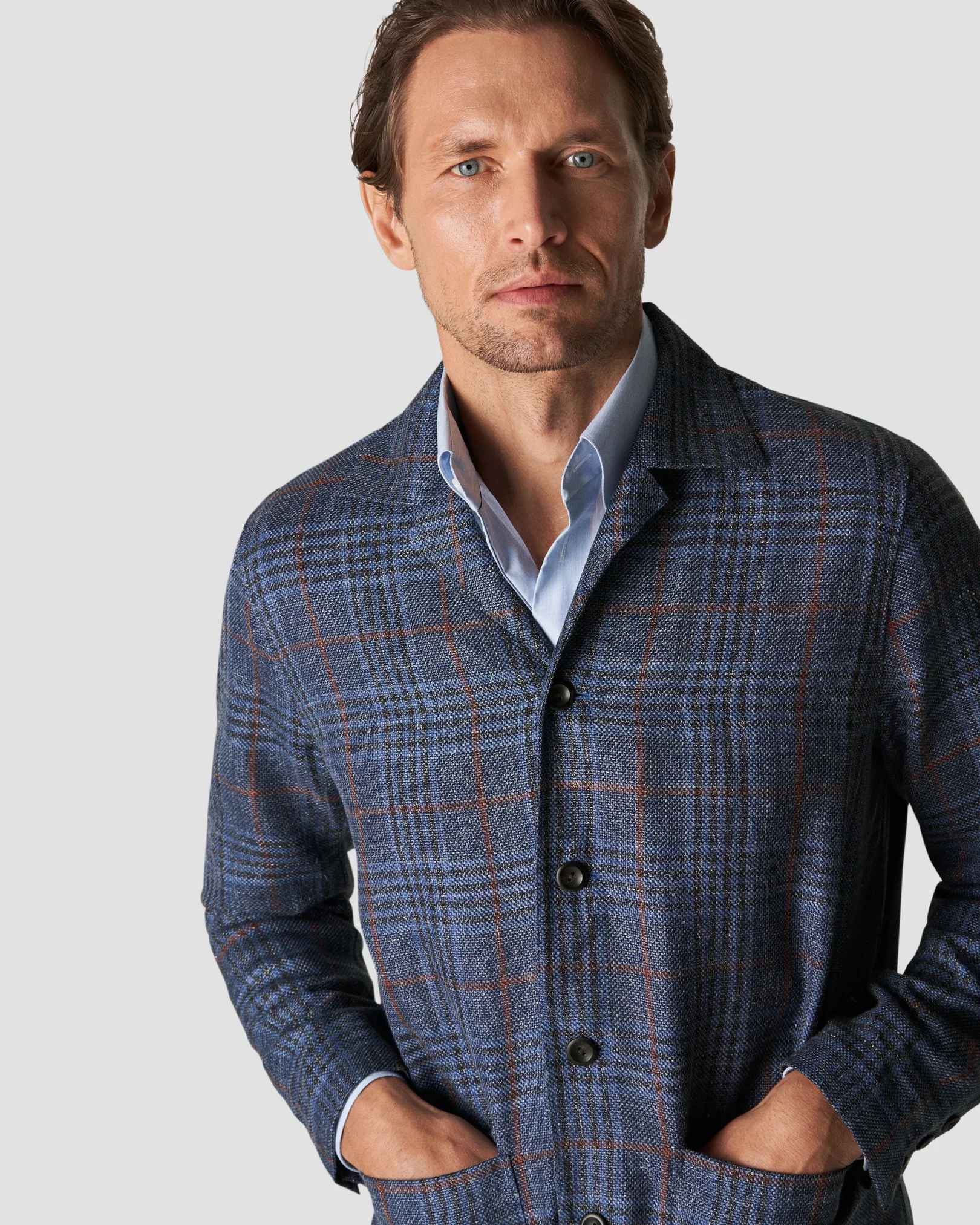 Eton - dark blue hopsack