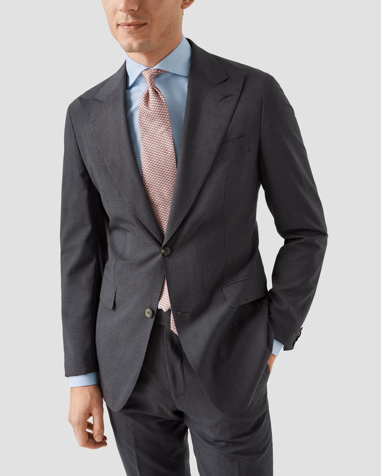 Eton - blue four way stretch