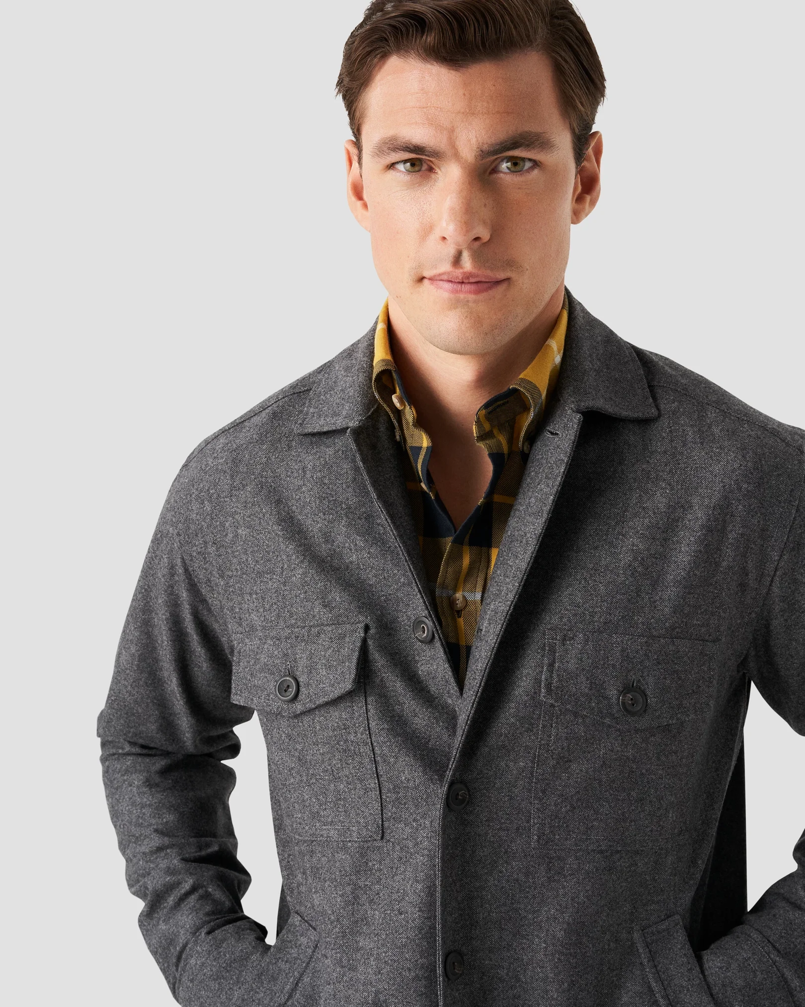 Eton - orange flannel shirt