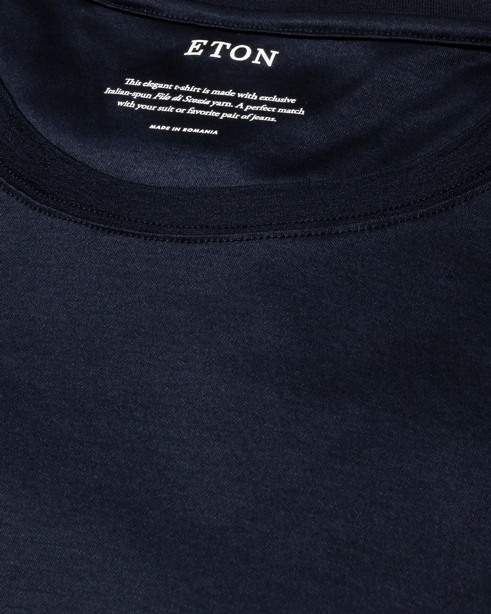 Eton - navy blue jersey t shirt long sleeve