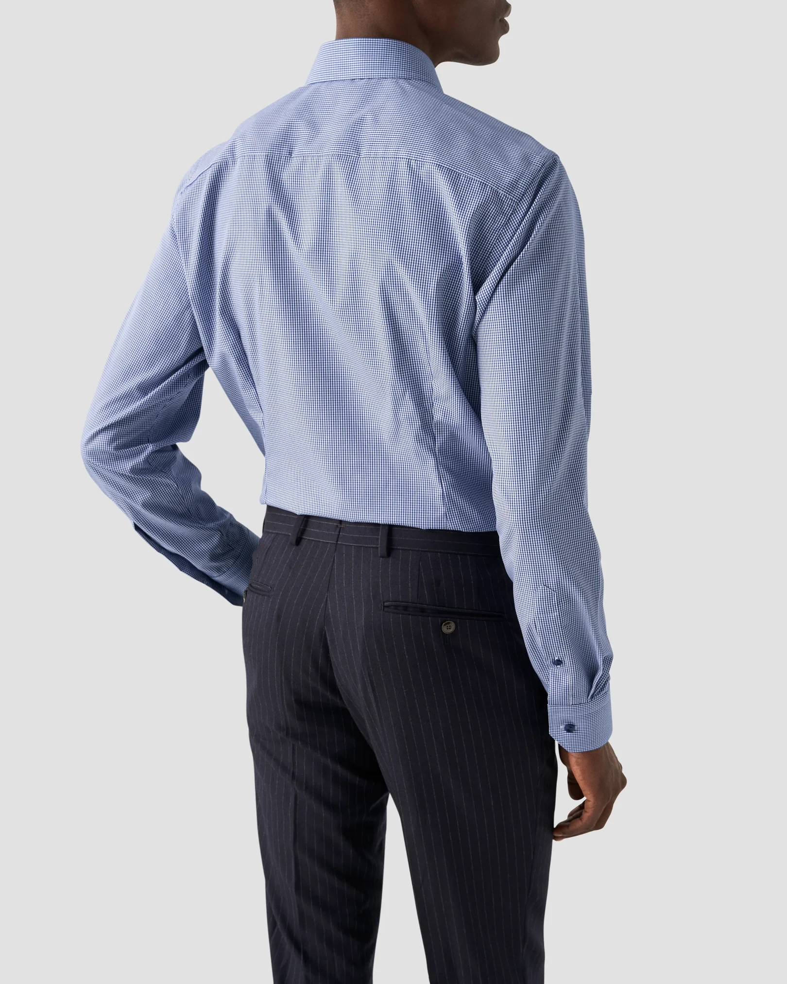 Eton - mid blue poplin cut away single contemporary