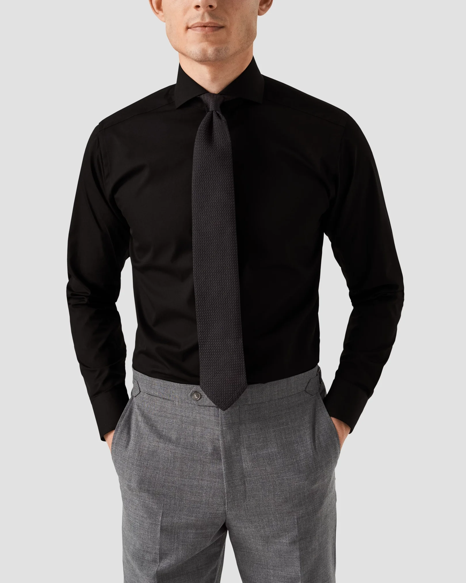 Eton - black poplin