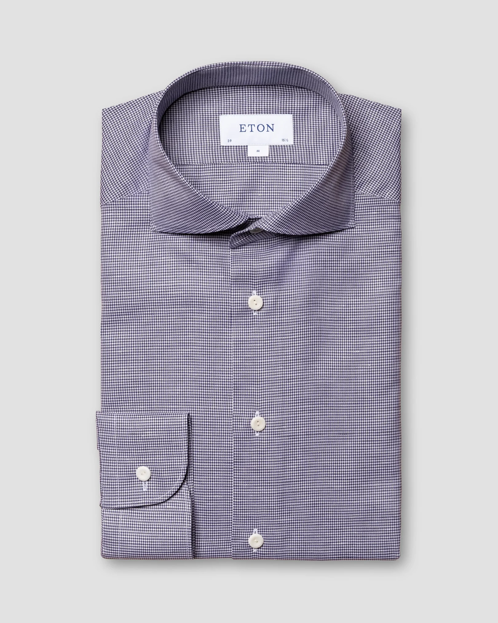 Eton - navy blue wrinkle free cotton linen