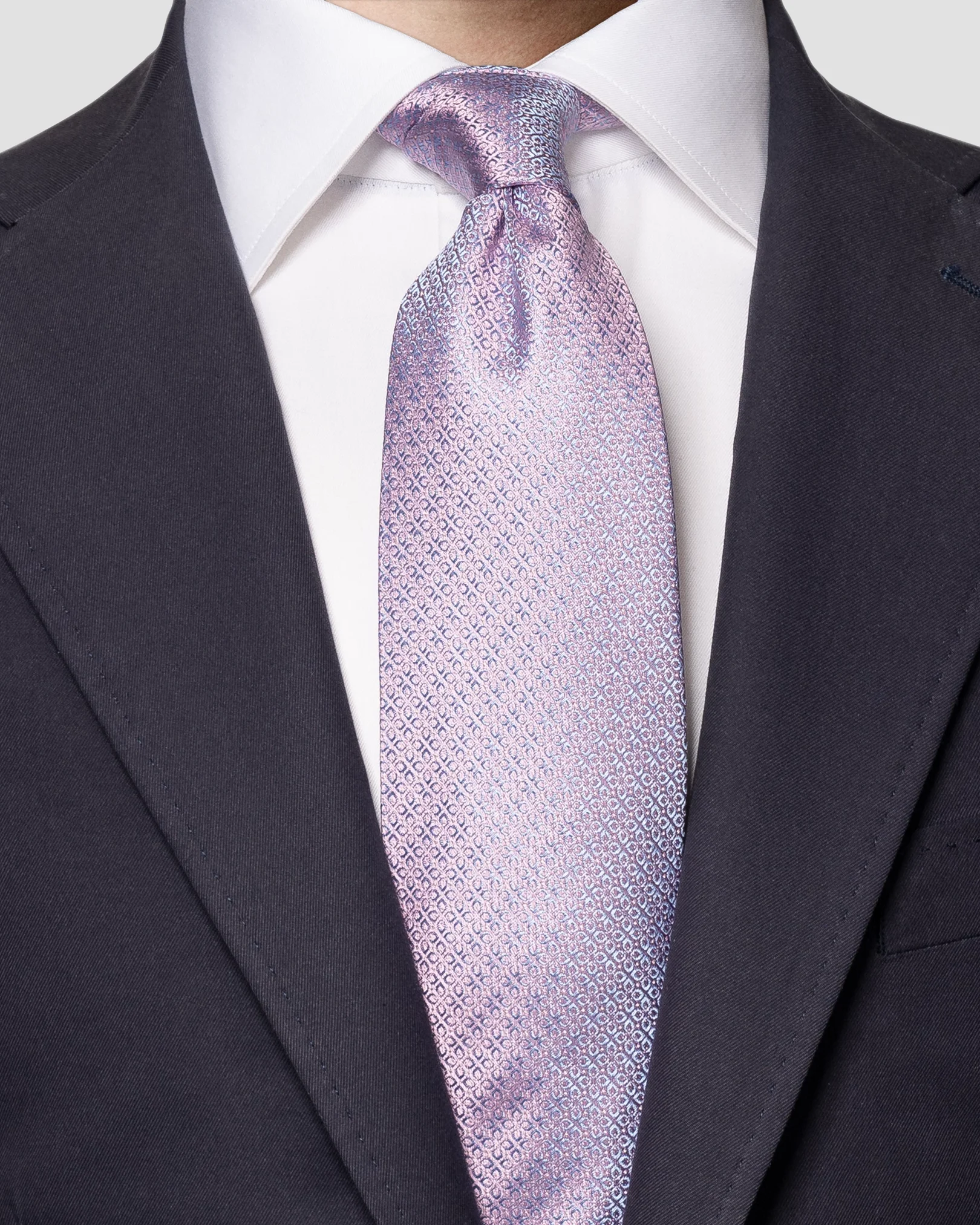 Eton - pink micro floral tie