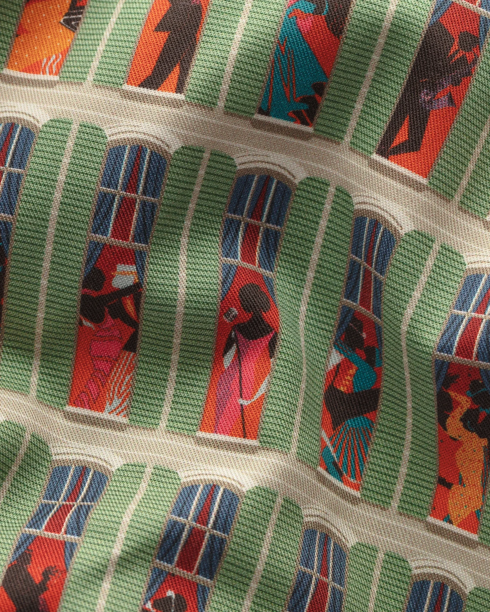 Eton - green window jazz shirt
