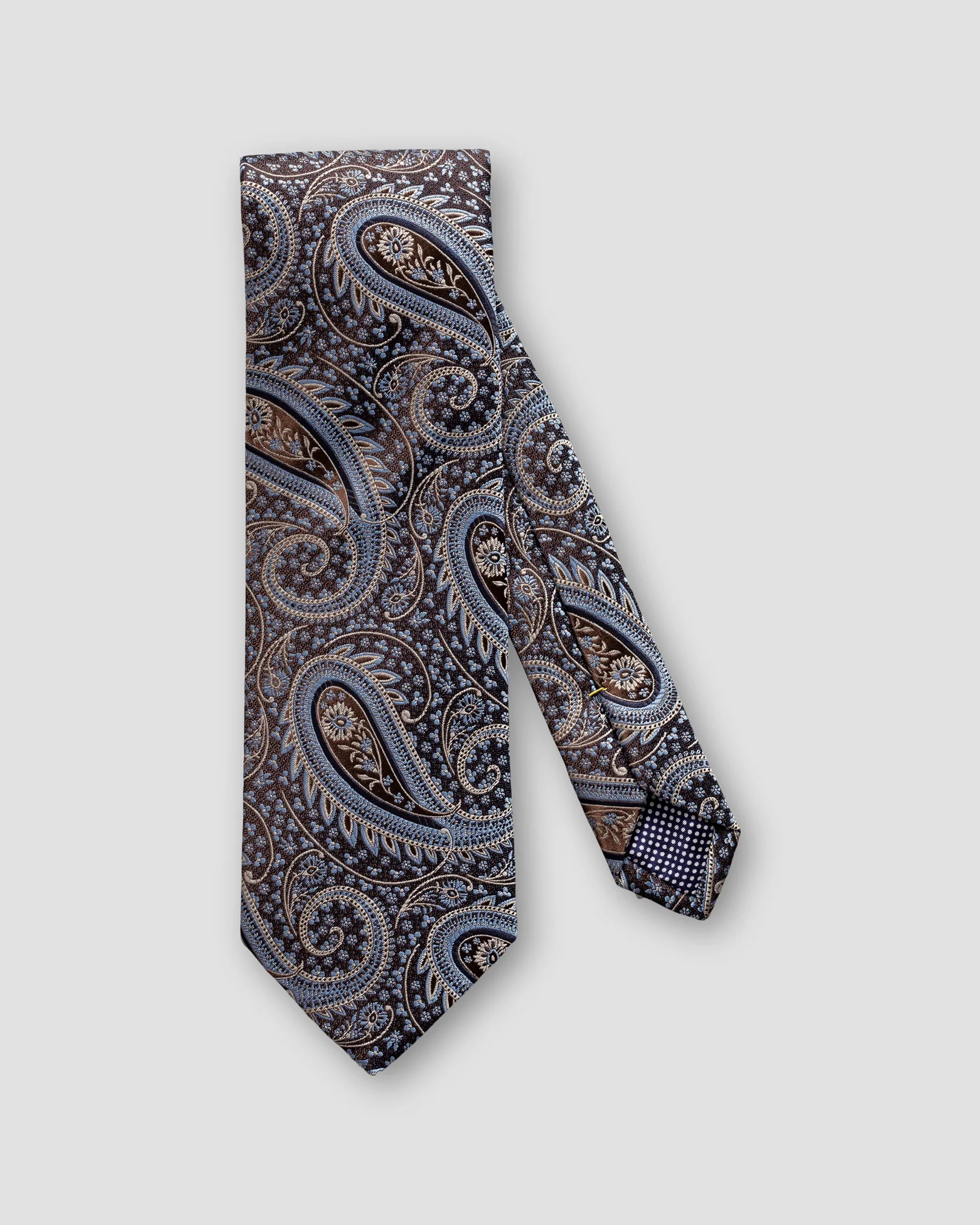 Eton - dark brown paisley tie