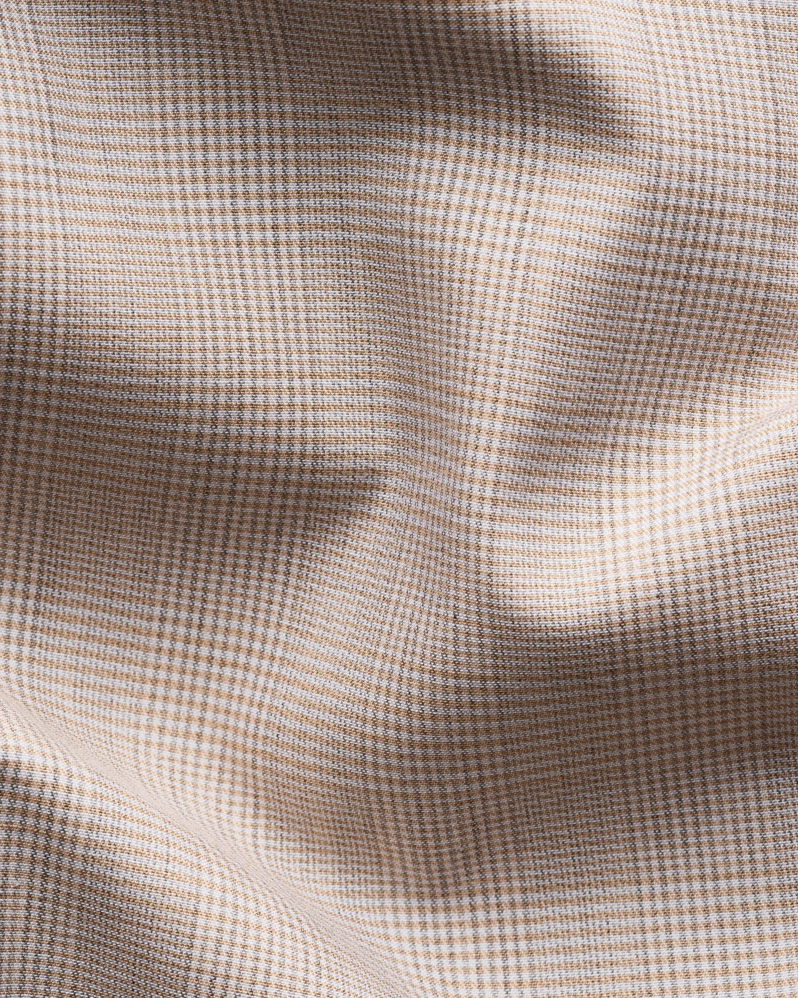 Eton - beige check fine twillshirt