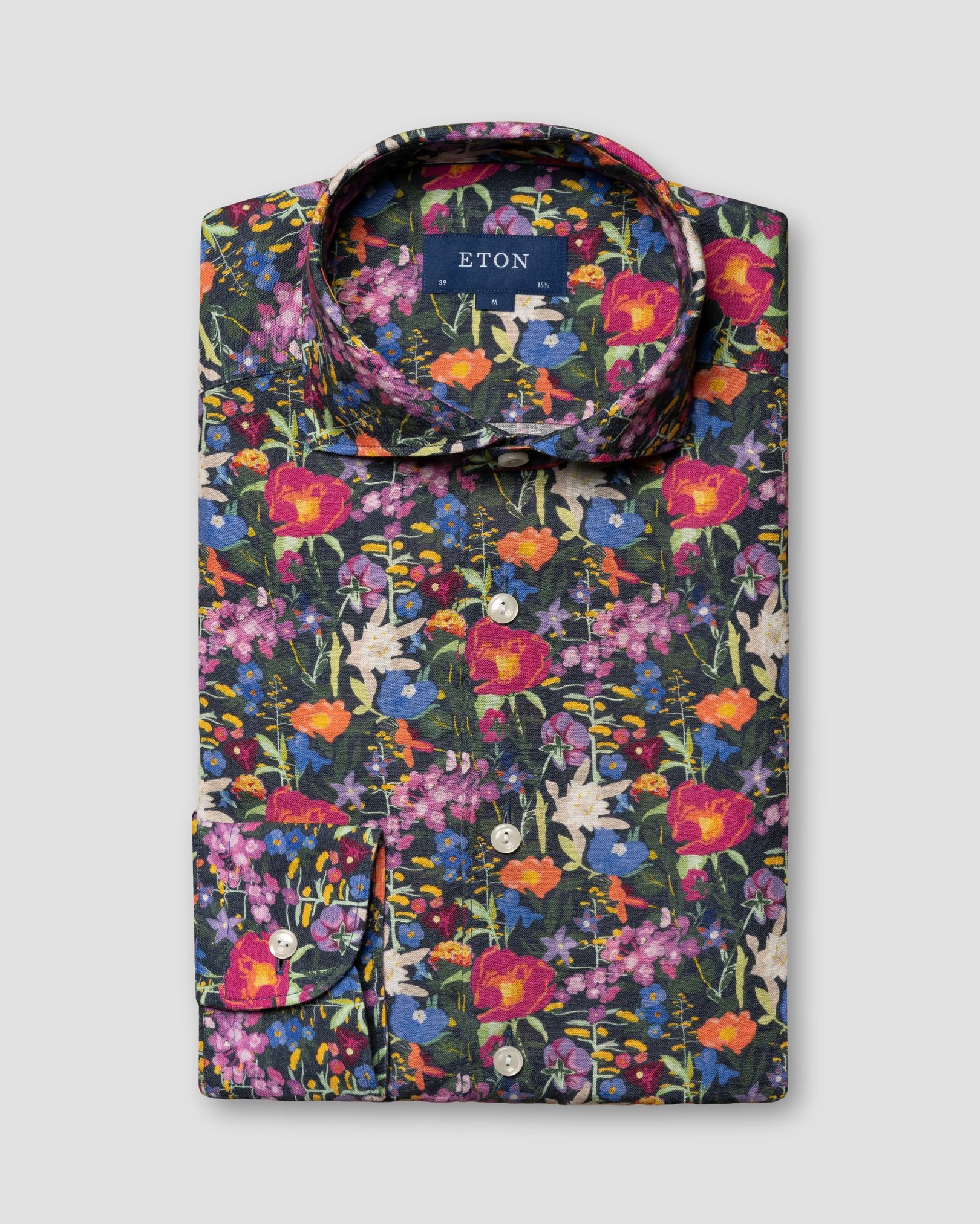 Eton - dark purple linen