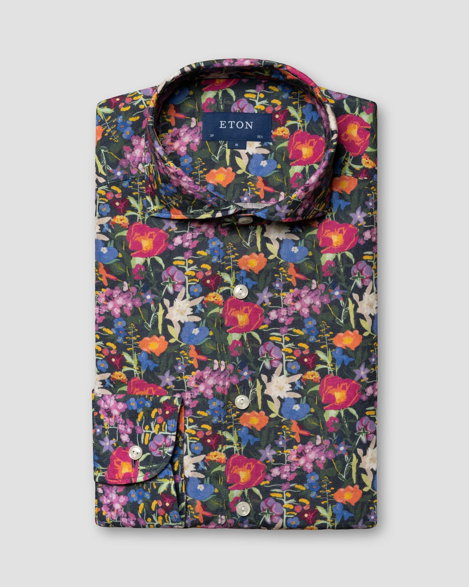Eton - dark purple linen