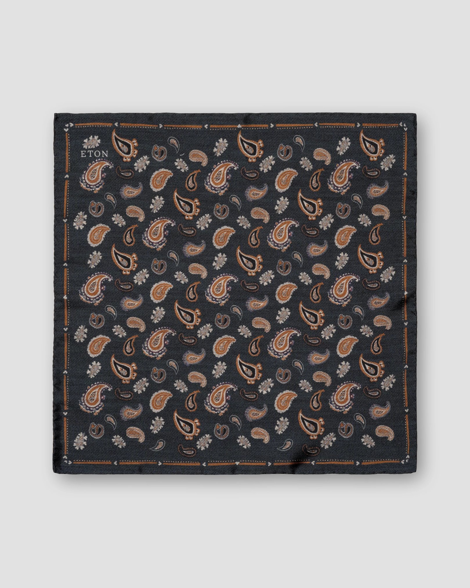 Eton - dark grey pocket square