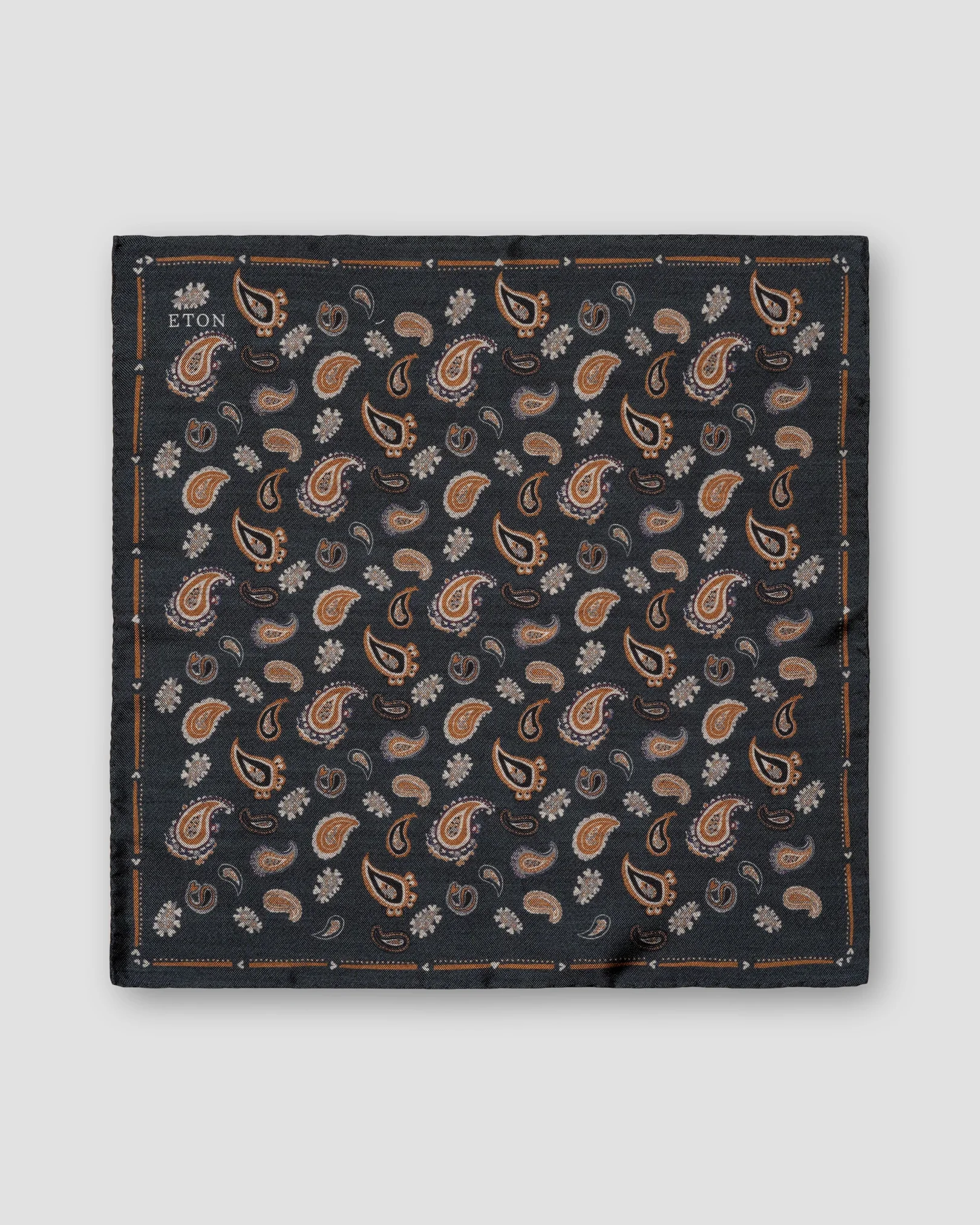 Eton - dark grey pocket square
