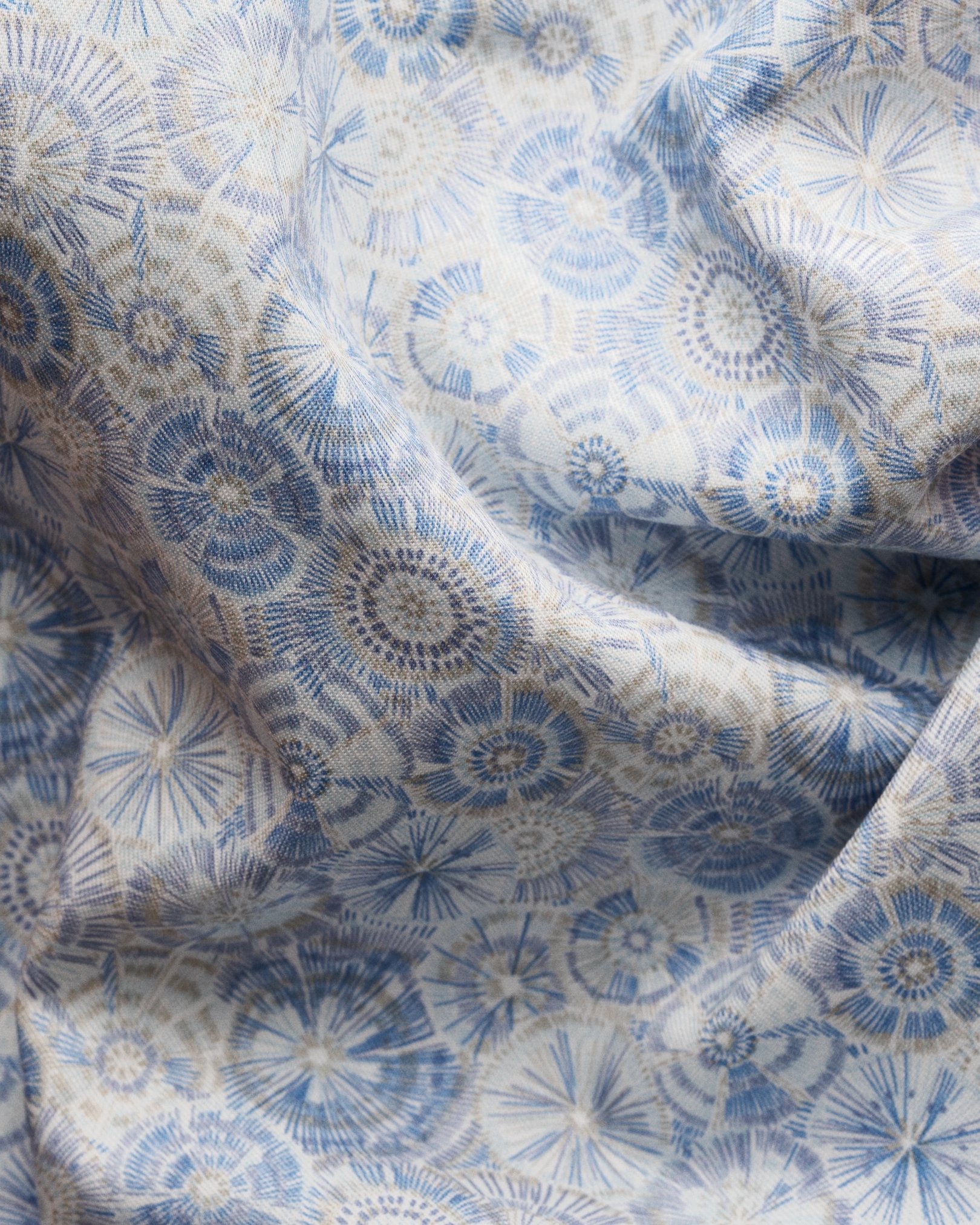 Eton - light blue motif signature twill shirt