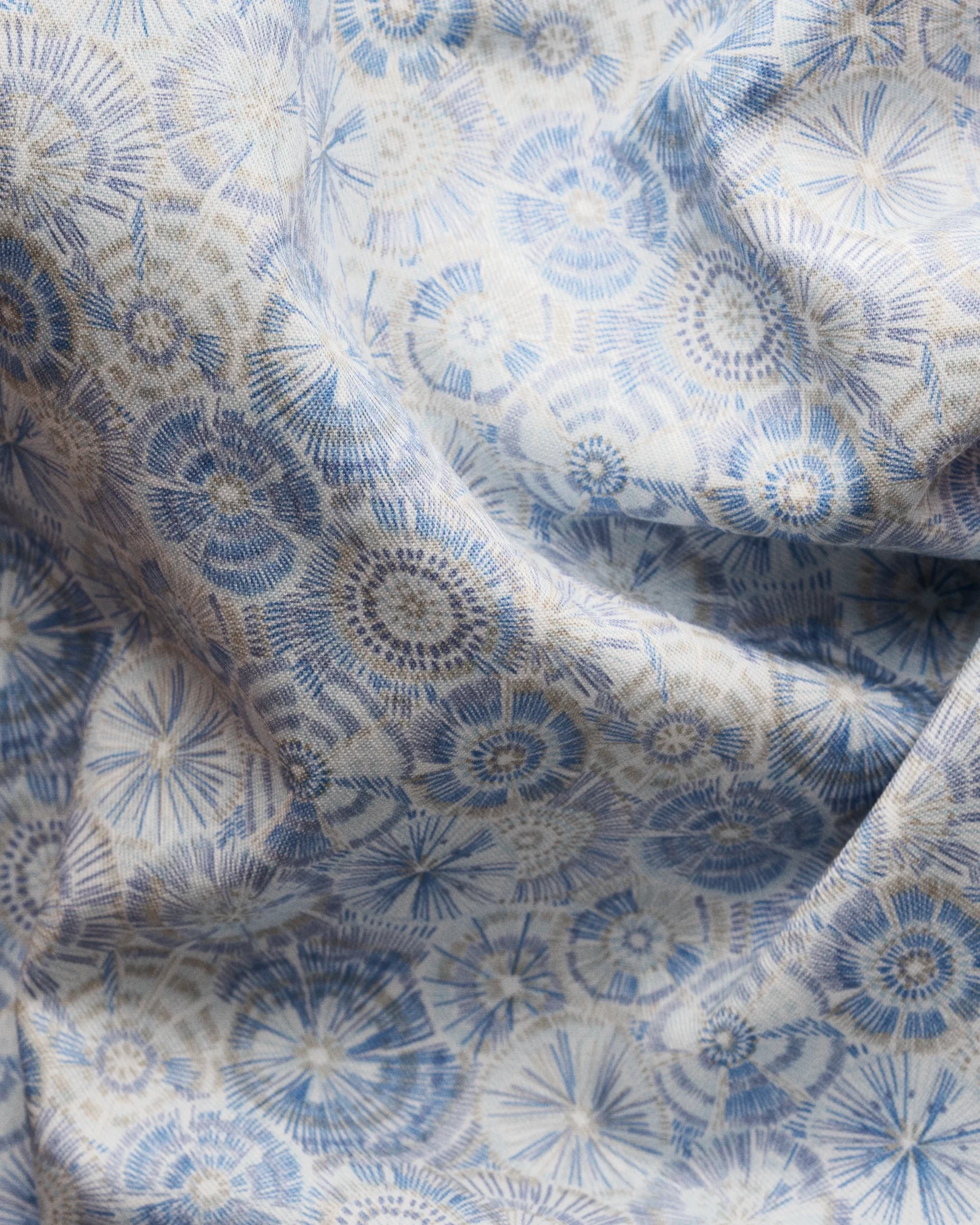 Eton - light blue motif signature twill shirt