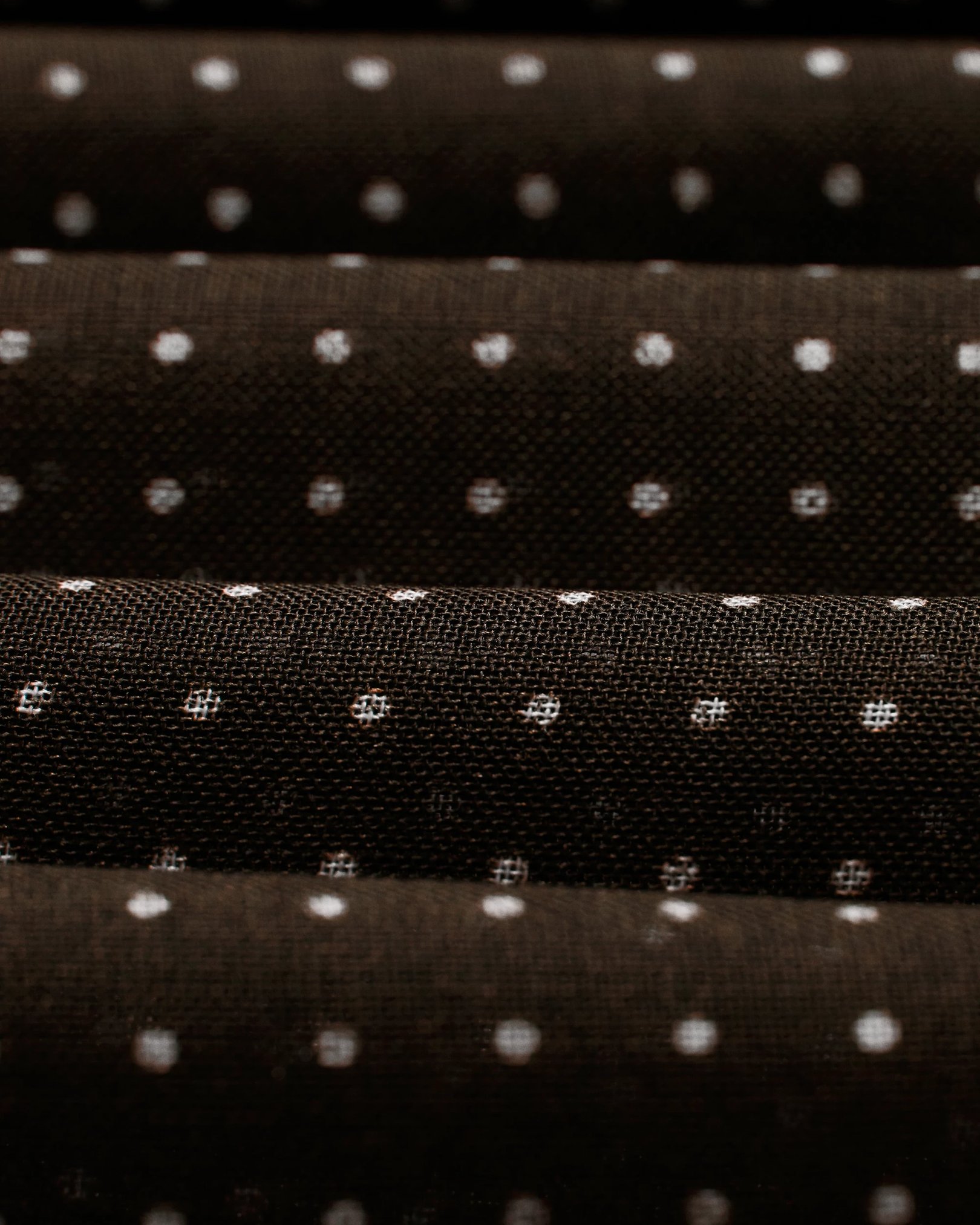 Eton - brown dots wool silk scarf