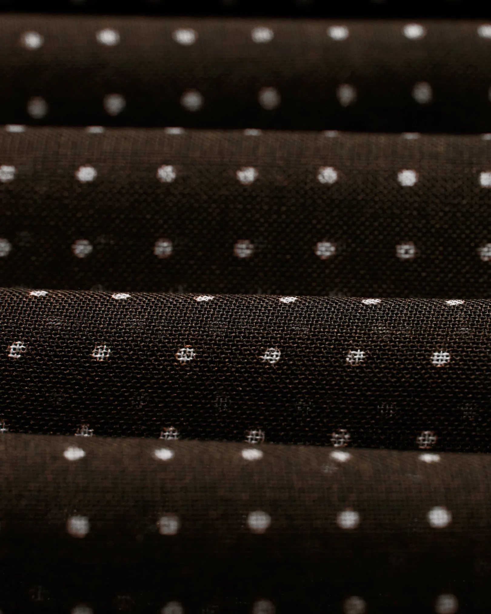 Eton - brown dots wool silk scarf
