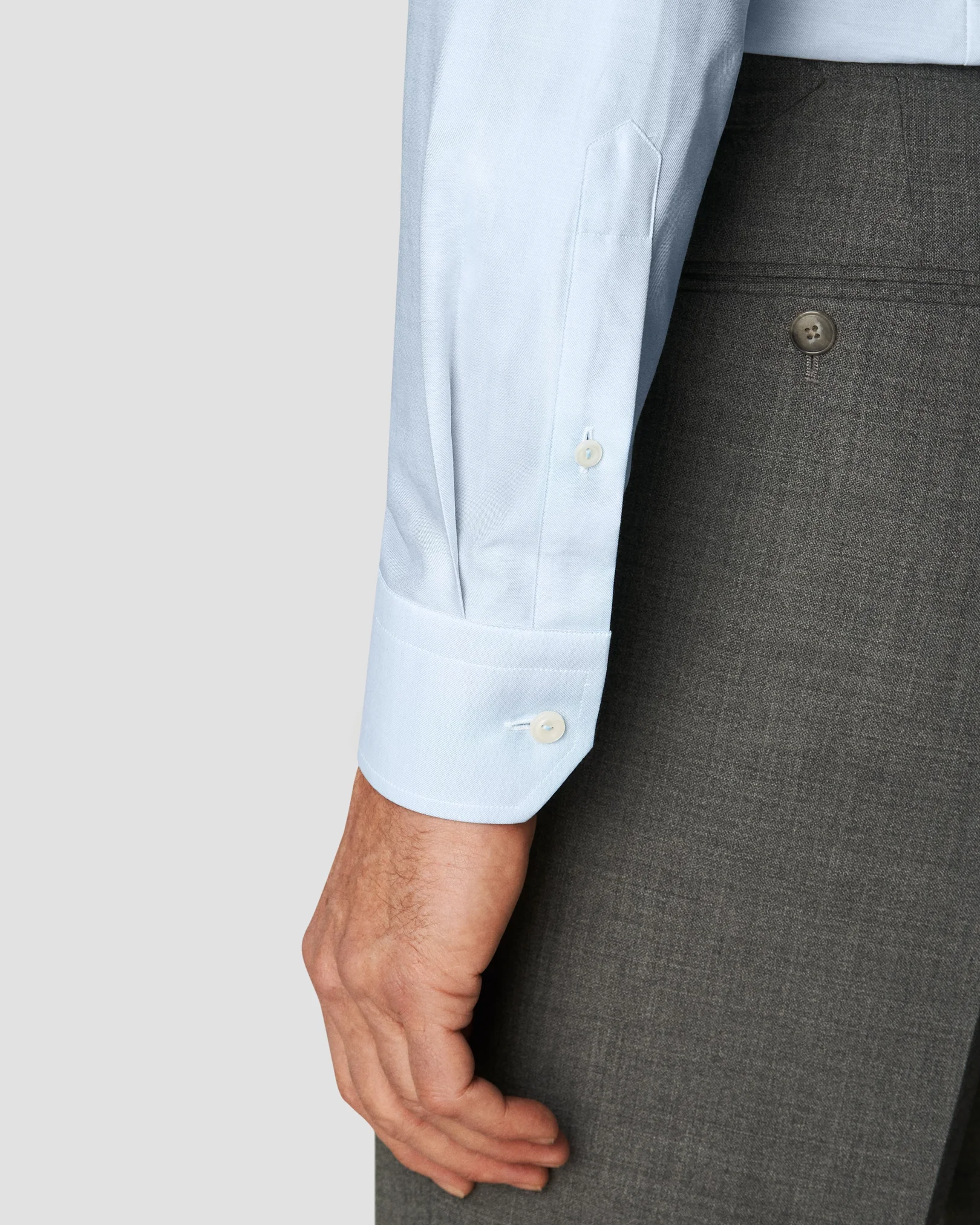 Eton - light blue signature twill paspoal