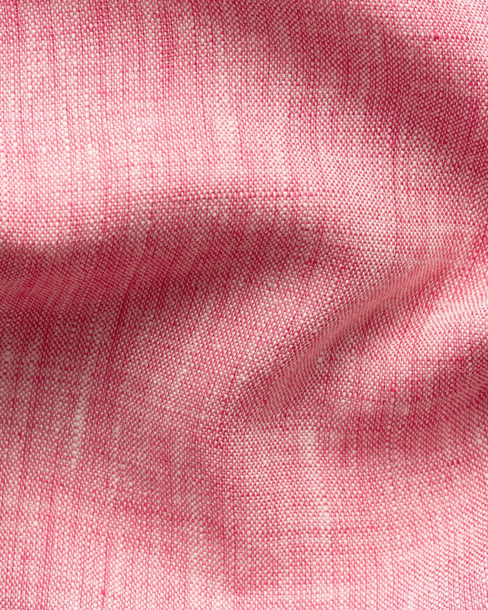Eton - red solid plain weave linen shirt
