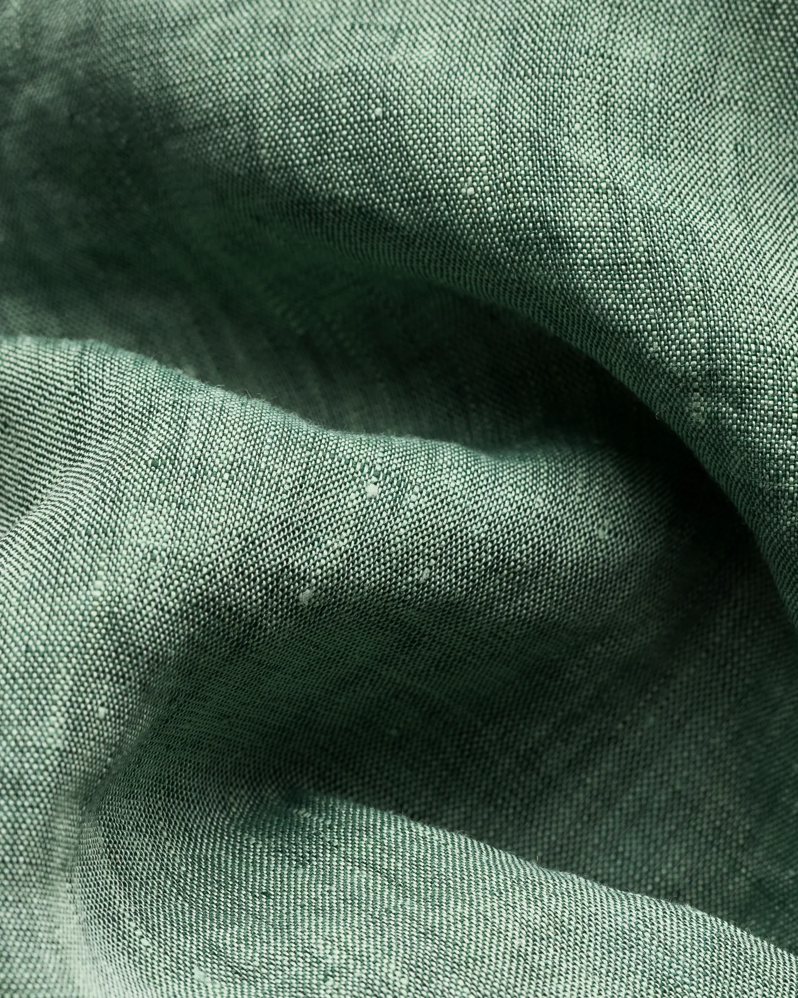 Eton - dark green linen polo shirt short sleeve