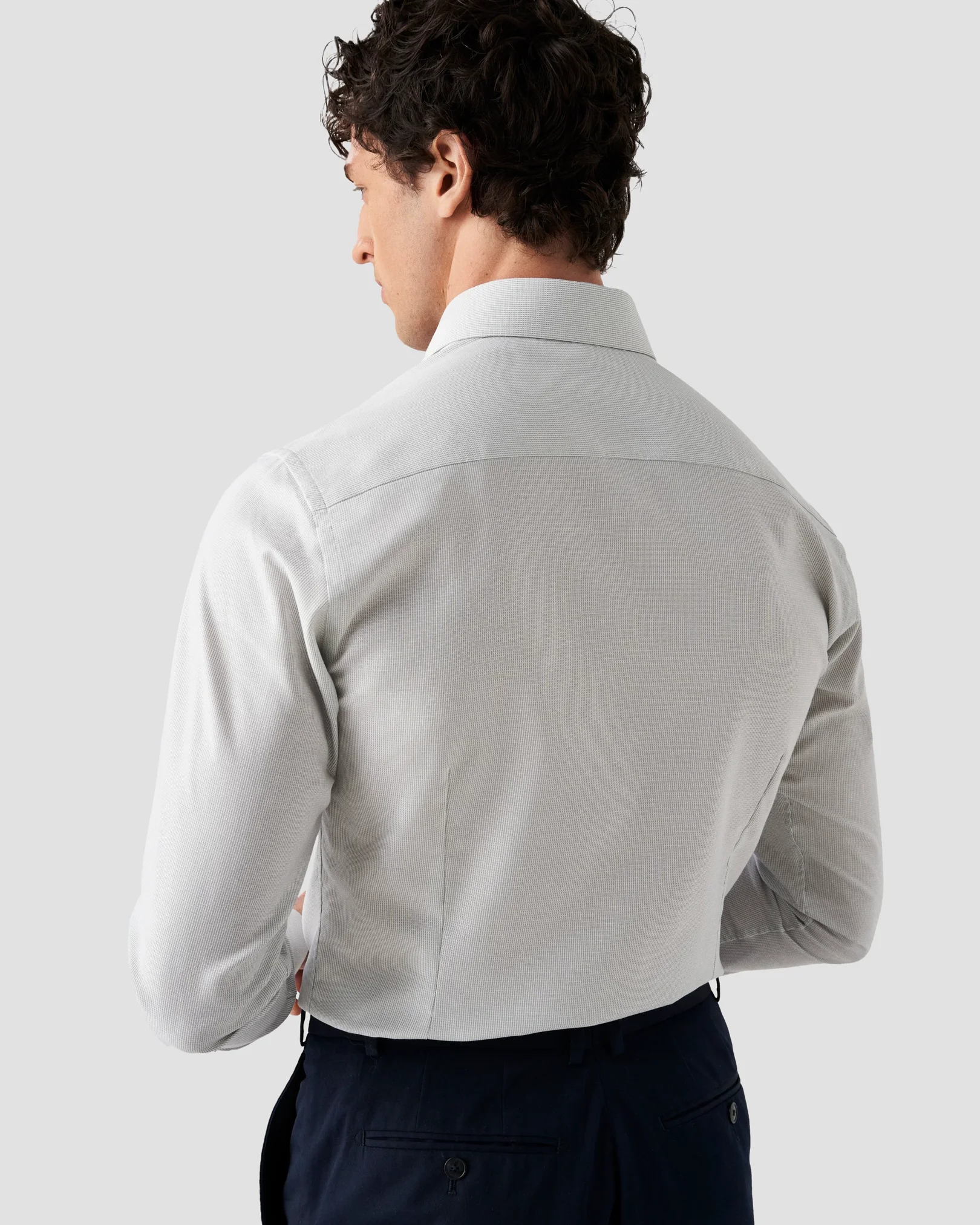 Eton - light green cottonlyocell stretch